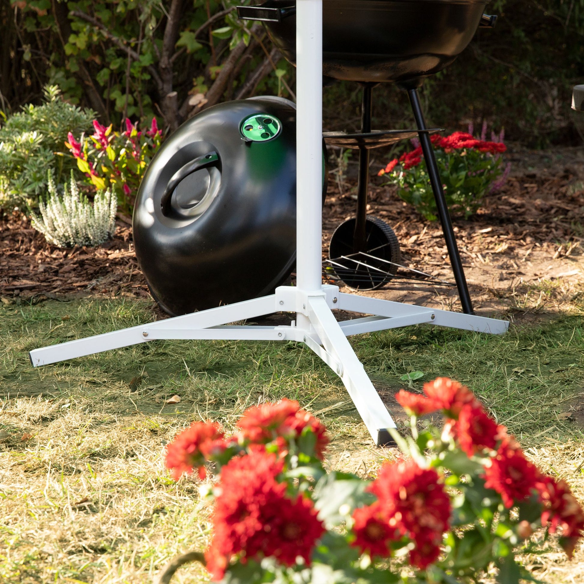 Sonnenschirmständer weiss Dreifuss Weiss von Relaxdays