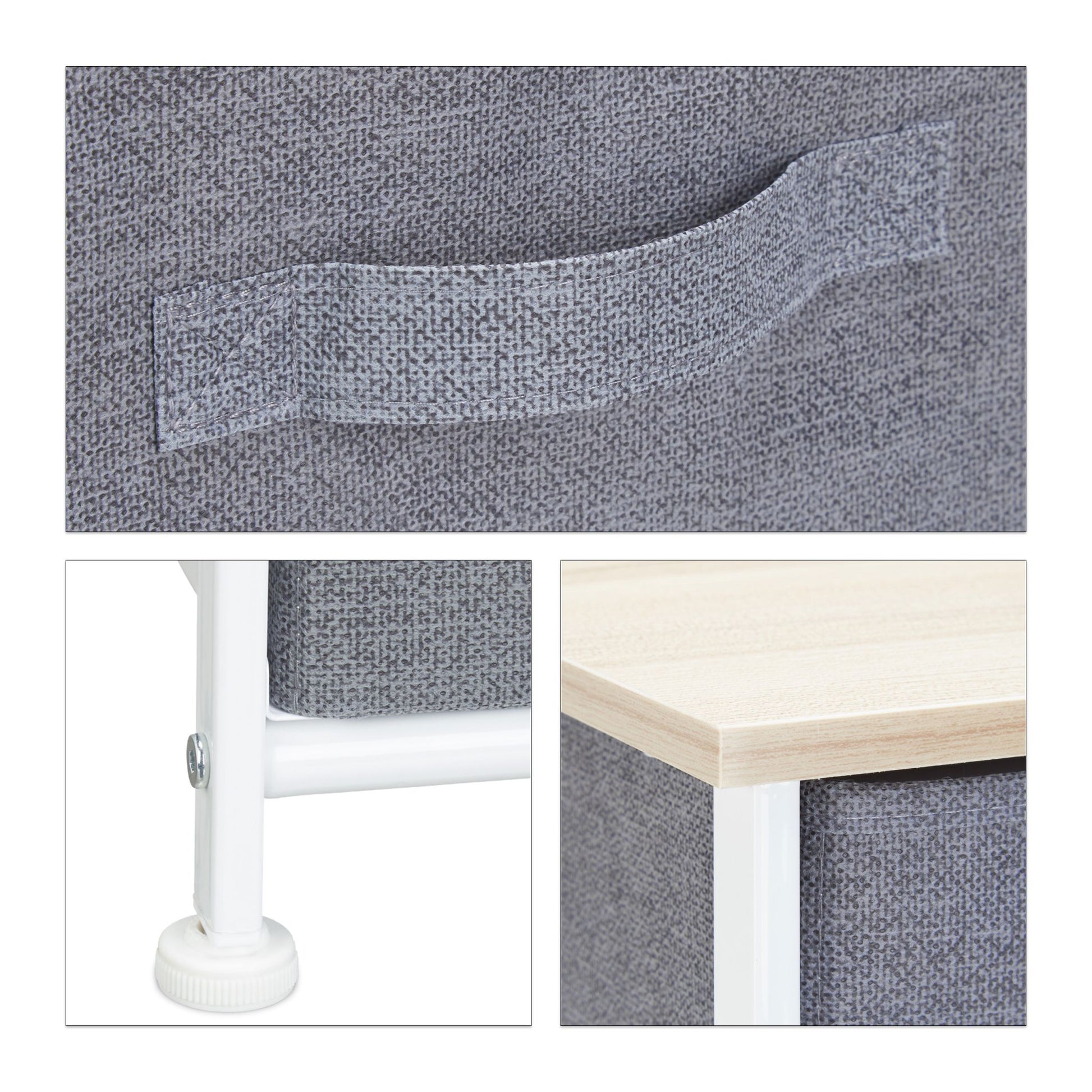 Regalsystem Weiss-Hellbraun-Grau von Relaxdays