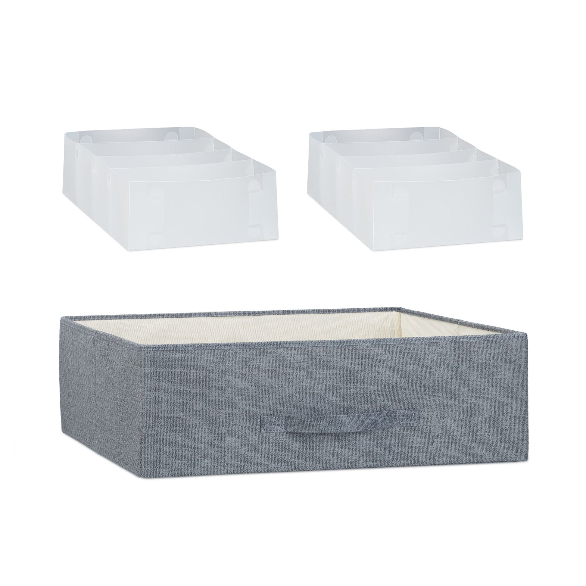 Regalsystem Weiss-Hellbraun-Grau von Relaxdays