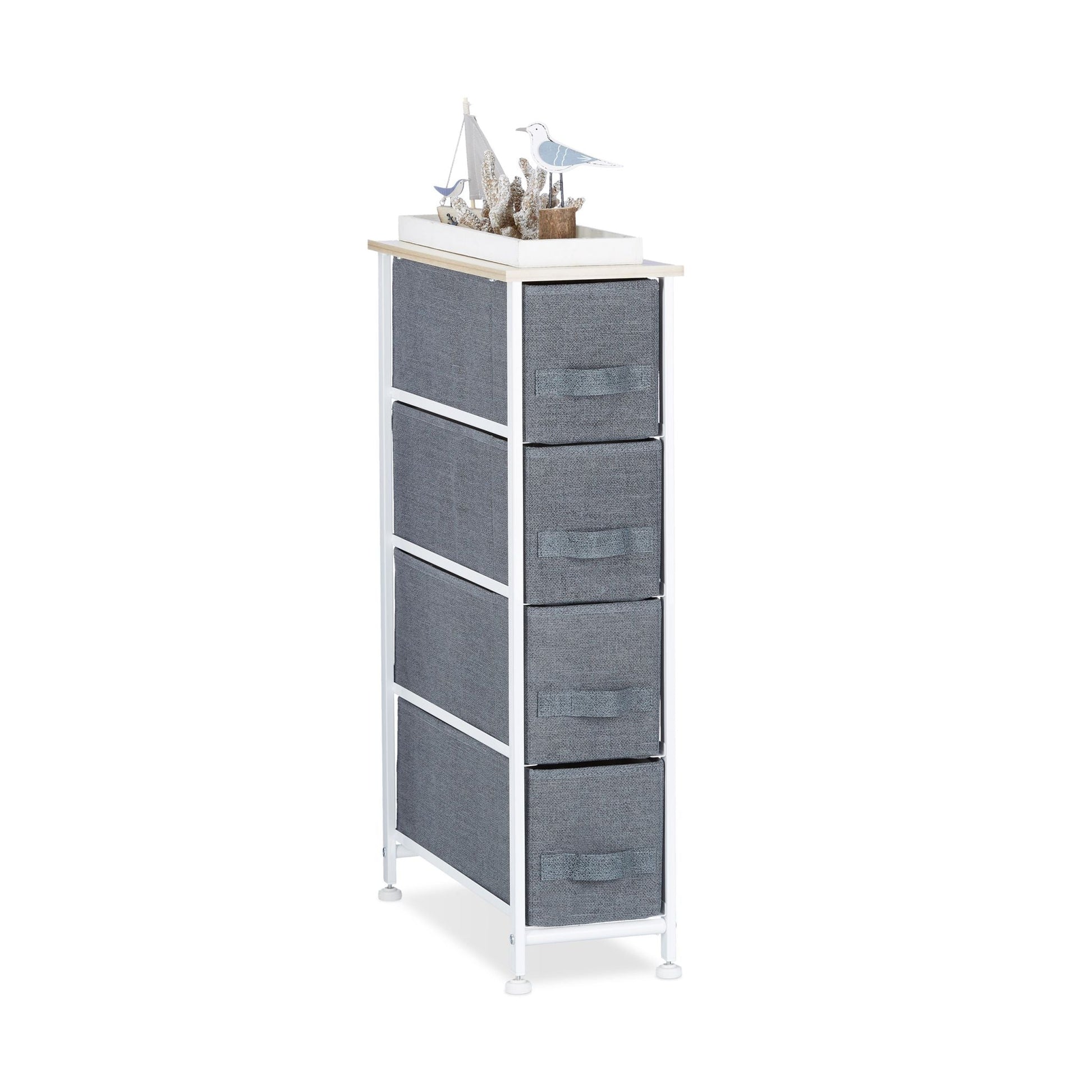 Regalsystem Weiss-Hellbraun-Grau von Relaxdays