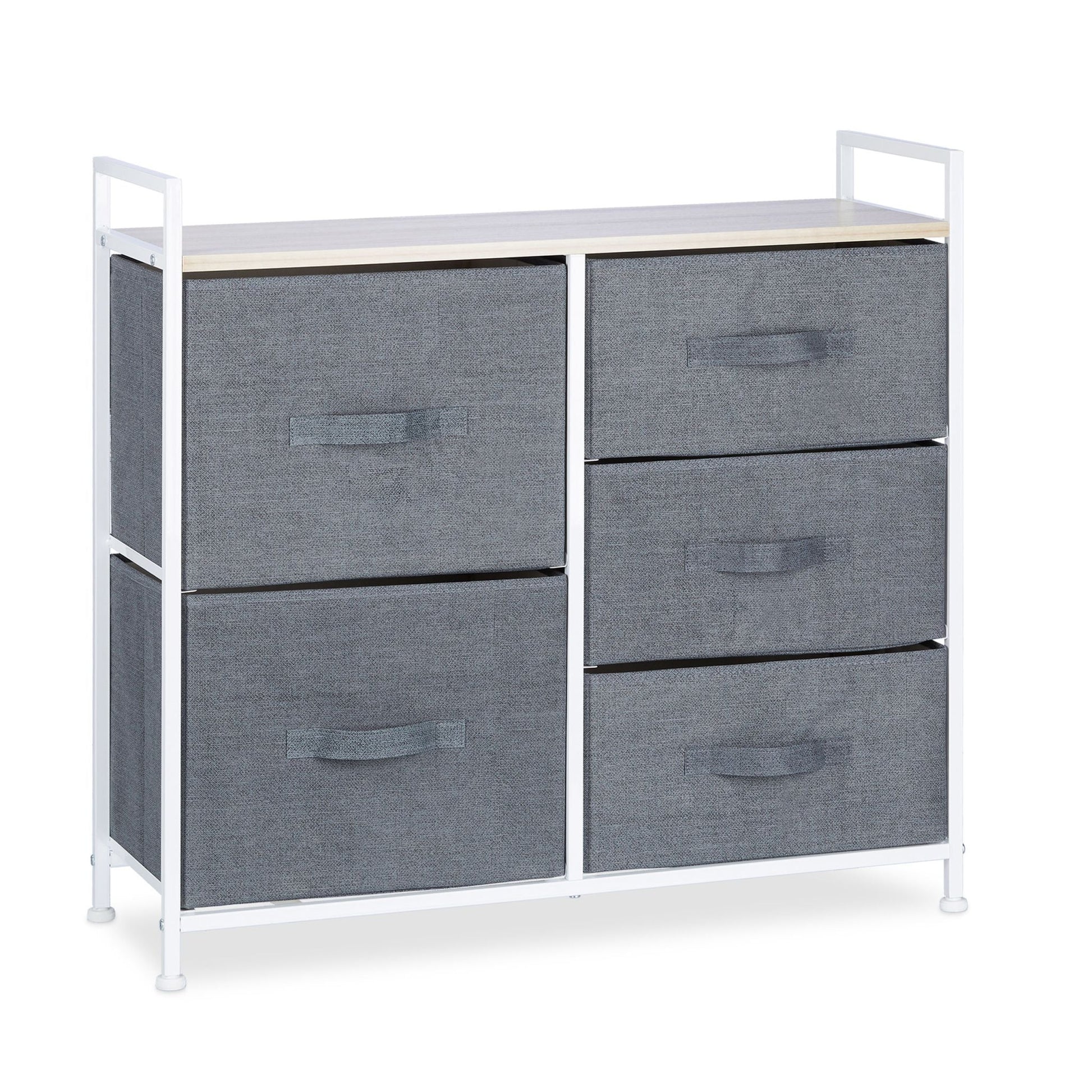Regalsystem Weiss-Hellbraun-Grau von Relaxdays