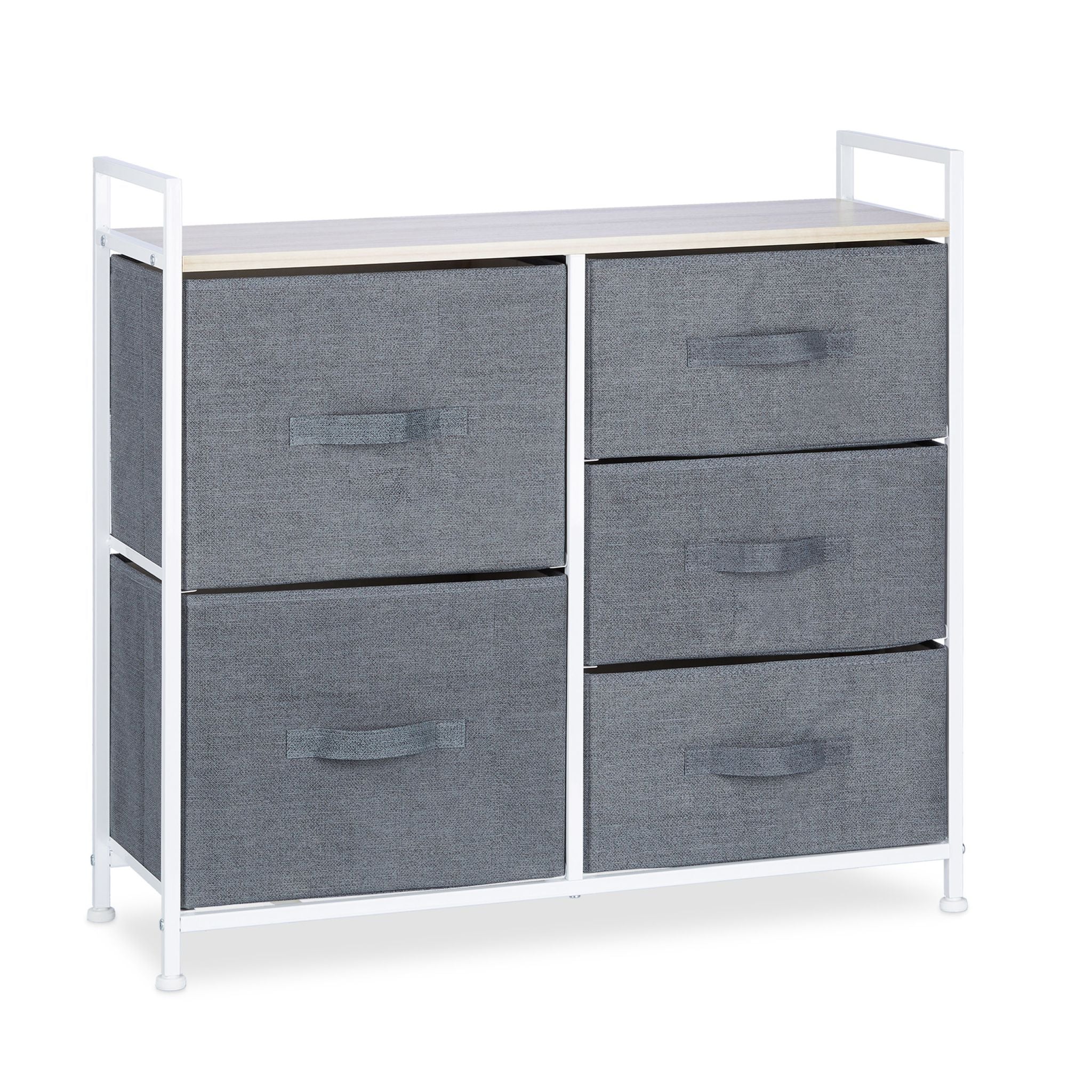 Regalsystem Weiss-Hellbraun-Grau von Relaxdays