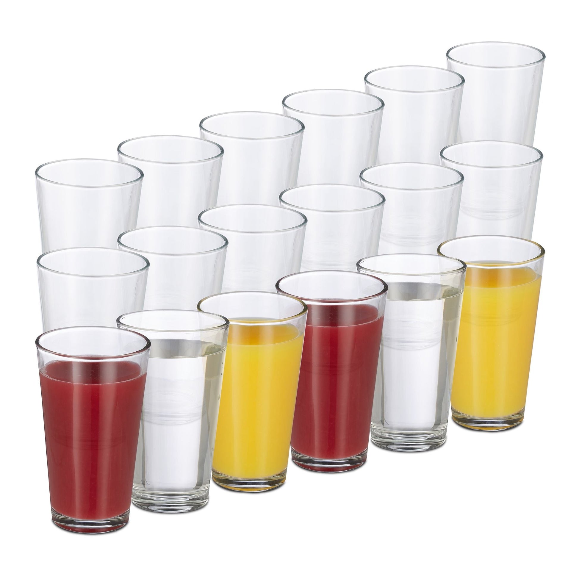 Trinkgläser 18er-Set Transparent von Relaxdays