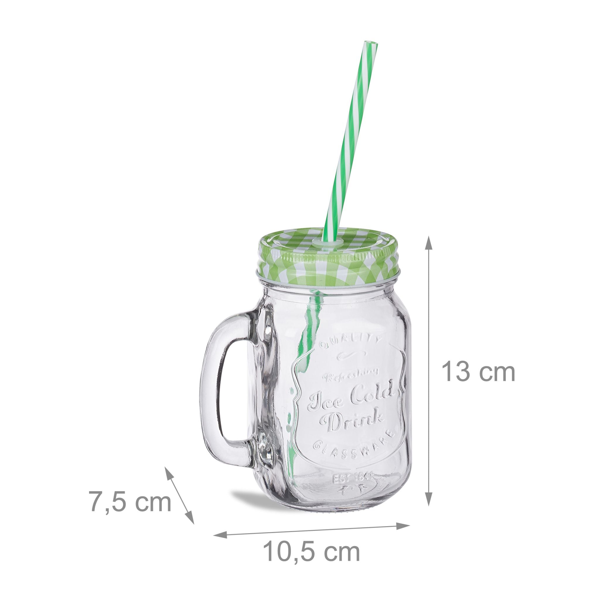 Trinkgläser mit Strohhalm 8er-Set Rot-Transparent-Türkis von Relaxdays