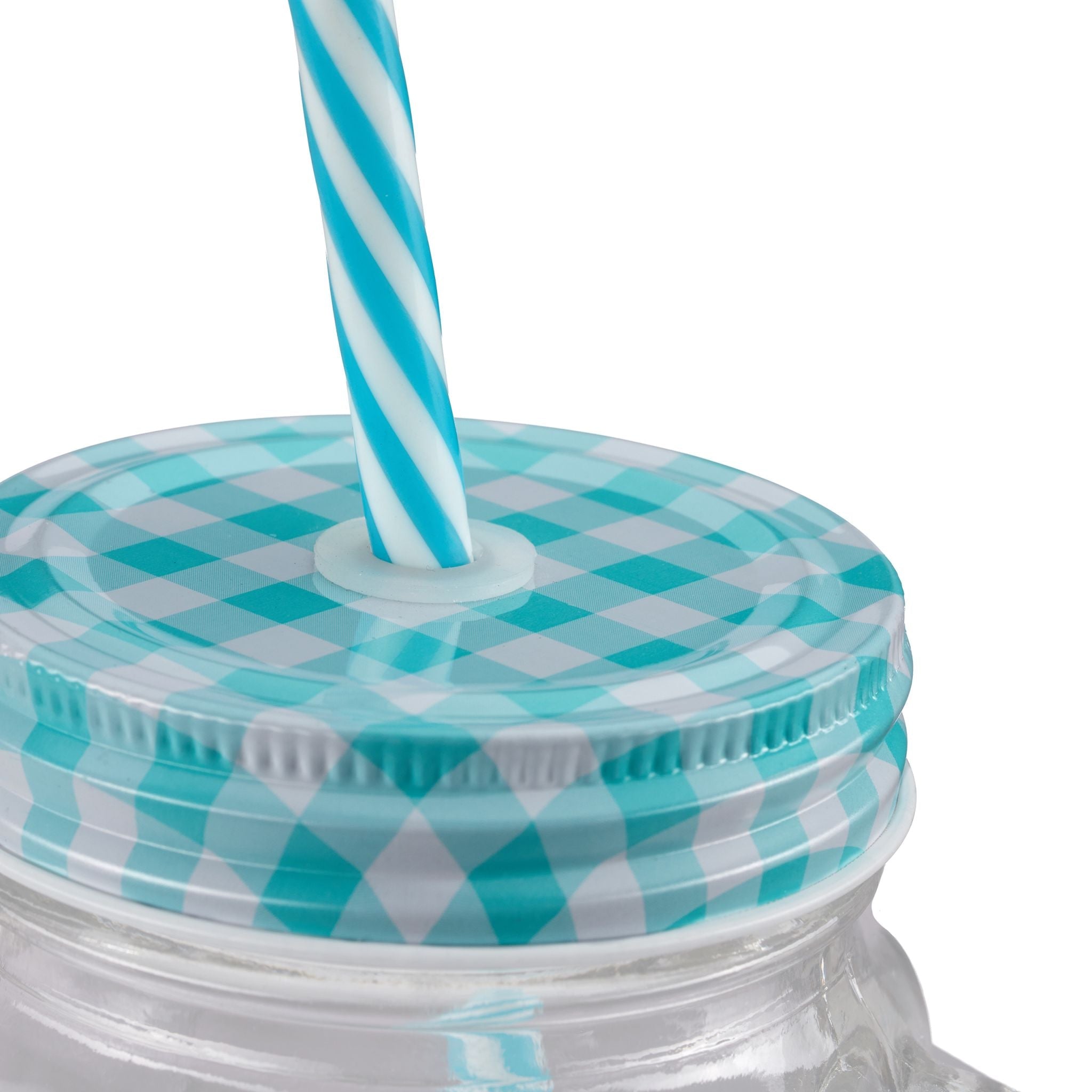 Trinkgläser mit Strohhalm 8er-Set Rot-Transparent-Türkis von Relaxdays