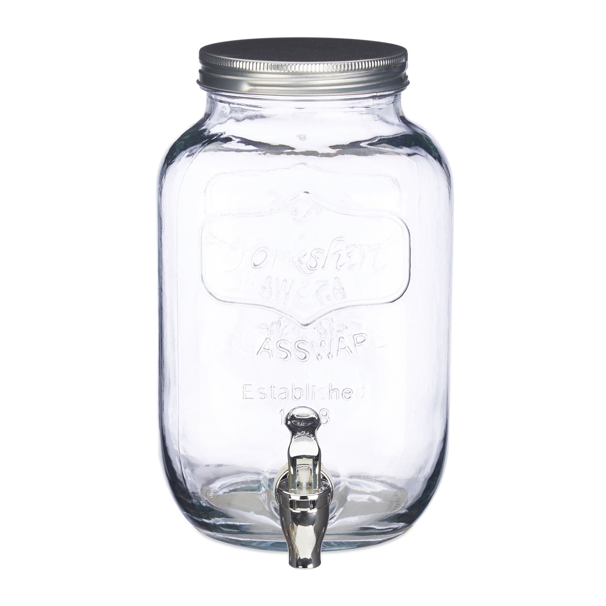 Getränkespender 3,5L Silber-Transparent von Relaxdays