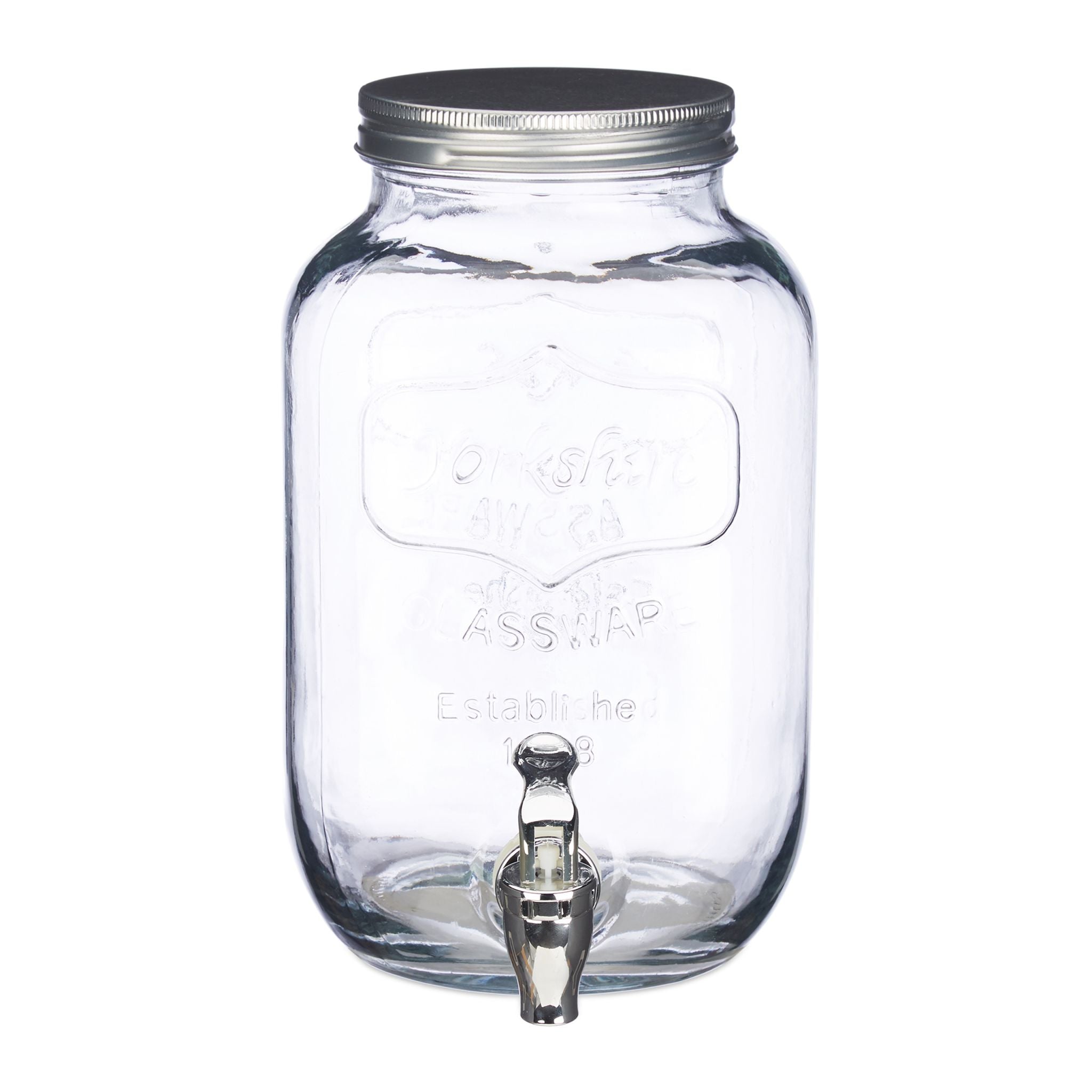 Getränkespender 3,5L Silber-Transparent von Relaxdays