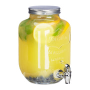 Getränkespender 3,5L Silber-Transparent von Relaxdays