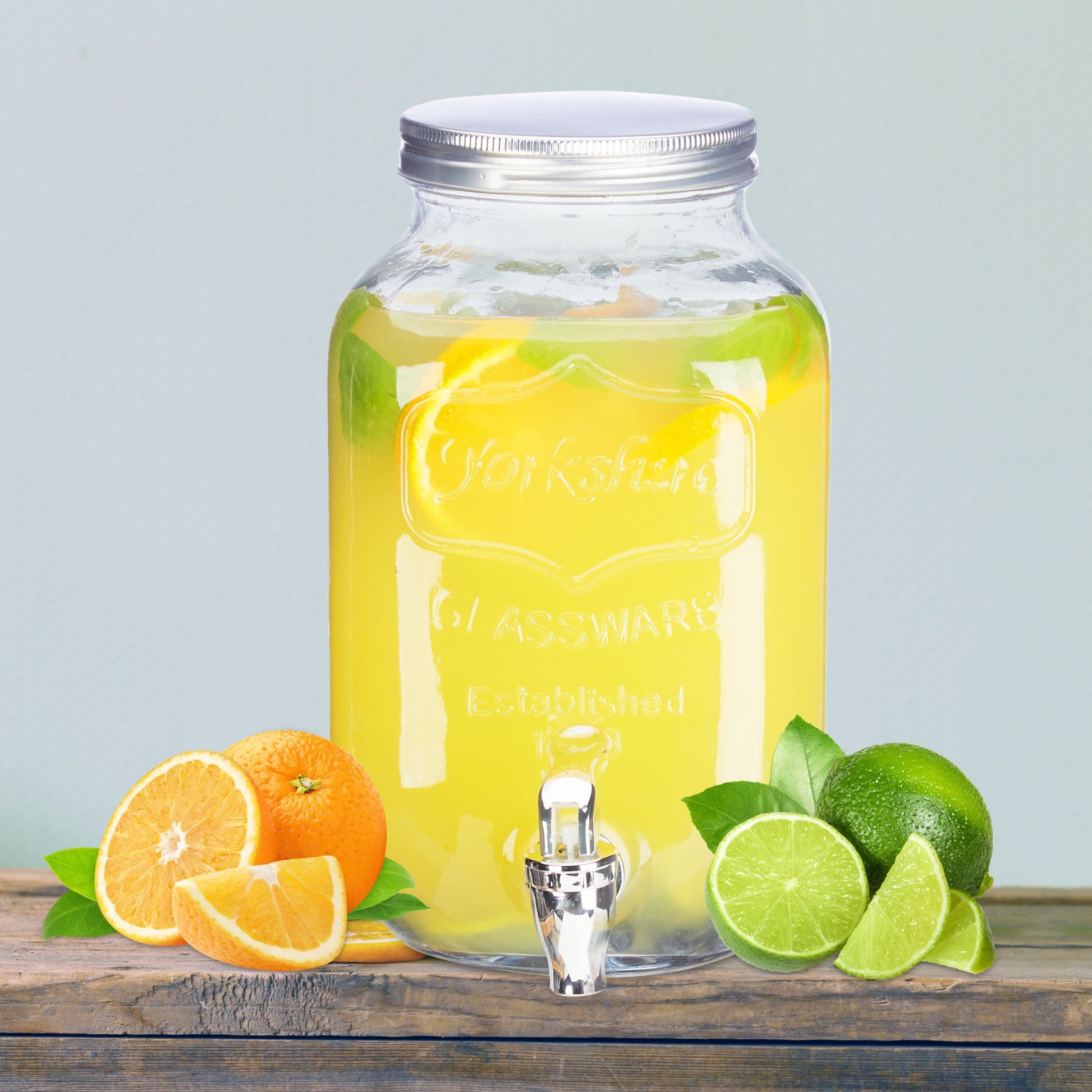 Getränkespender 3,5L Silber-Transparent von Relaxdays