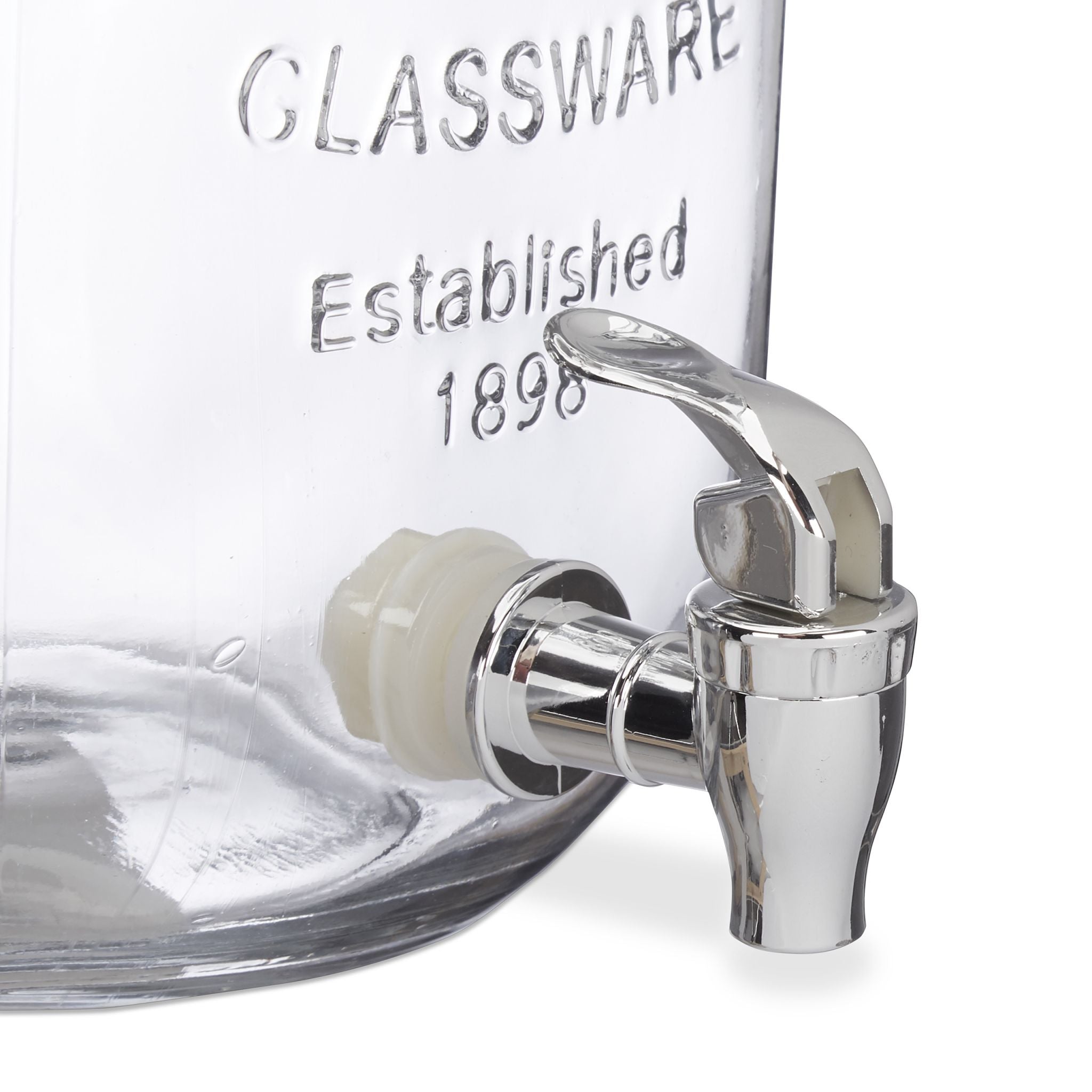 Getränkespender 5L Silber-Transparent von Relaxdays