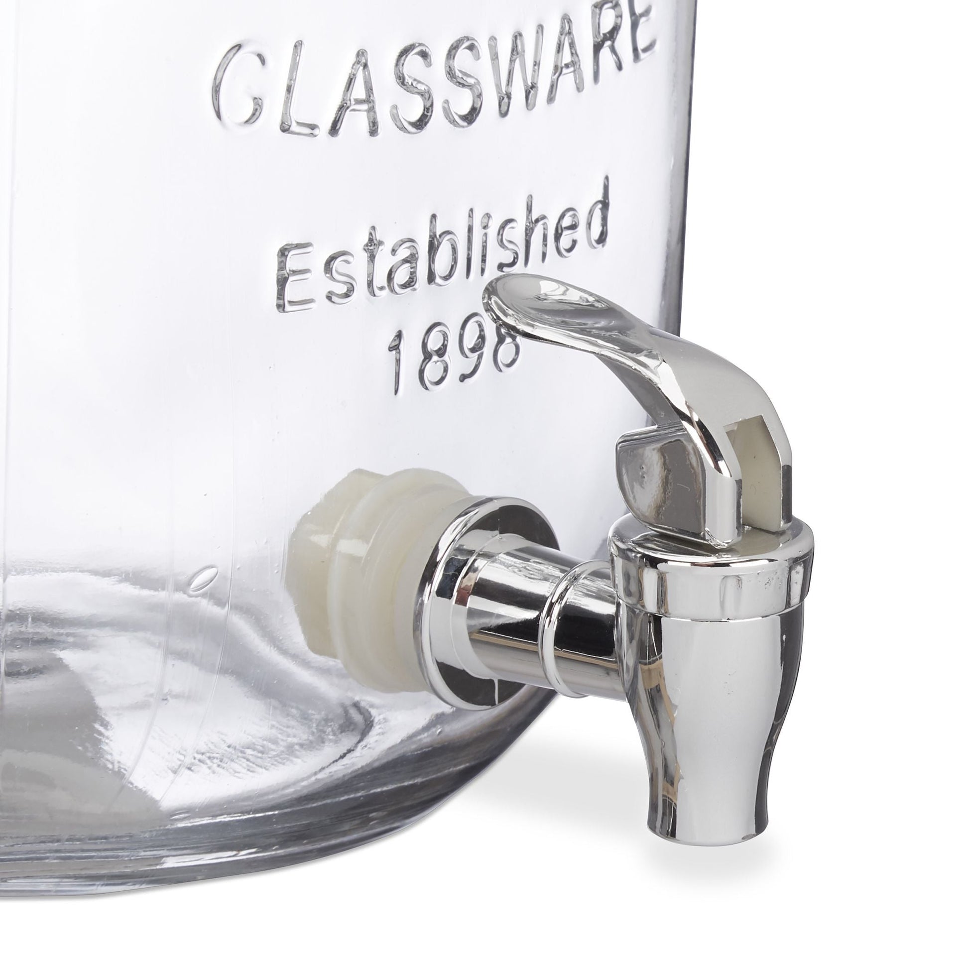 Getränkespender 8L Silber-Transparent von Relaxdays