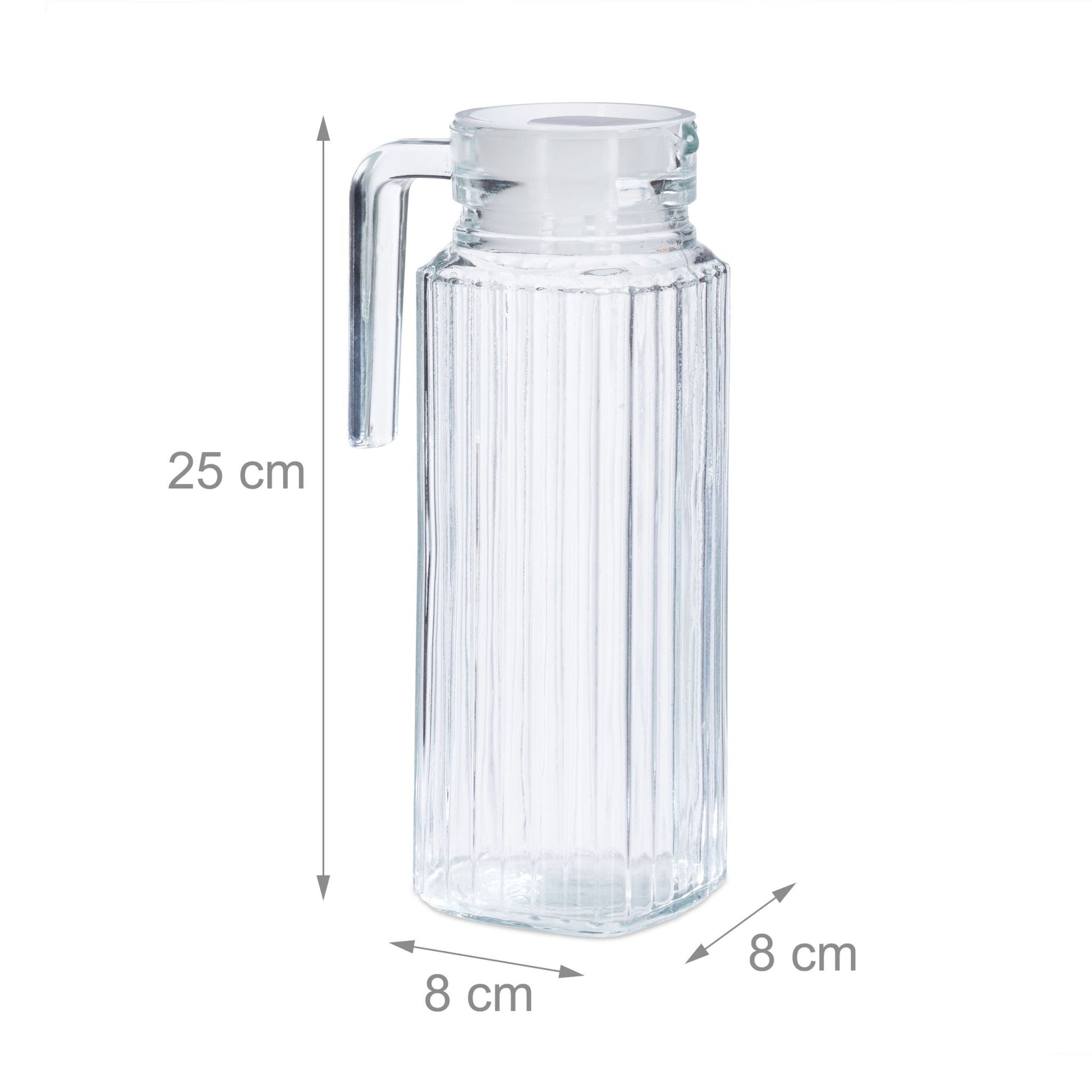 Saftkrug Glas 1L Transparent von Relaxdays