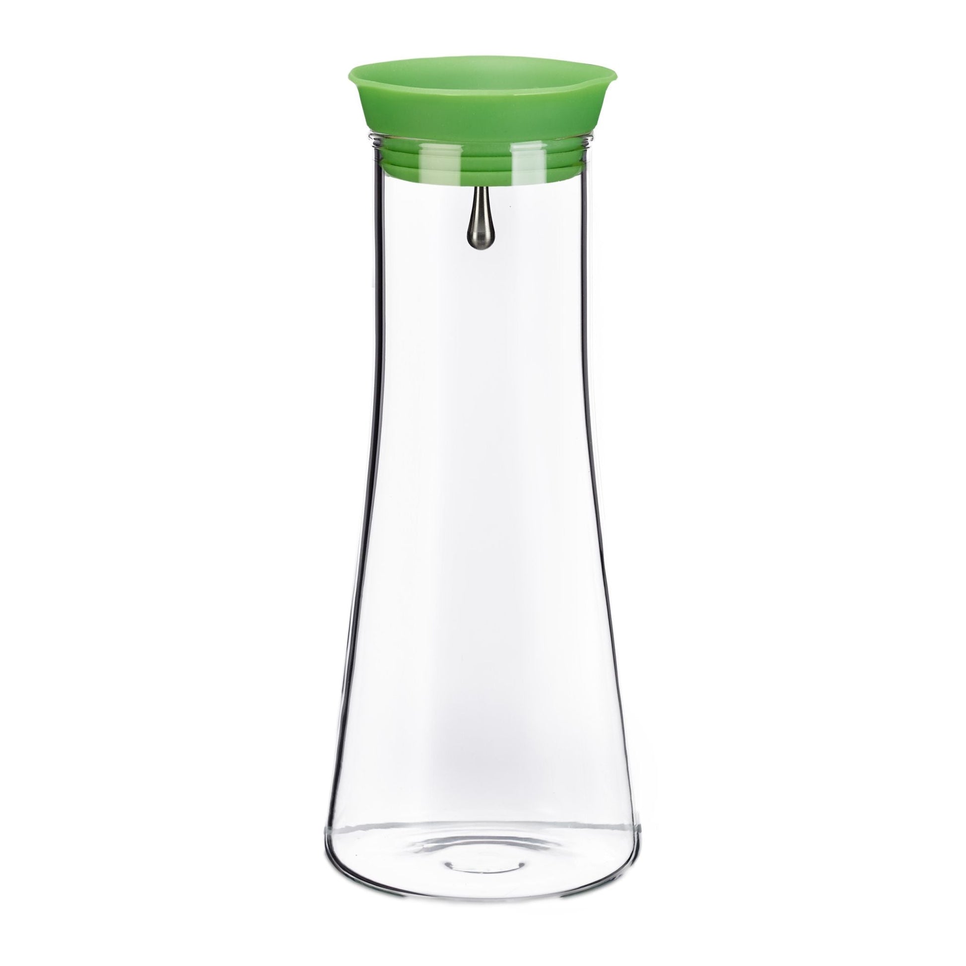 Glaskaraffe 1l zylindrisch Grün-Transparent von Relaxdays
