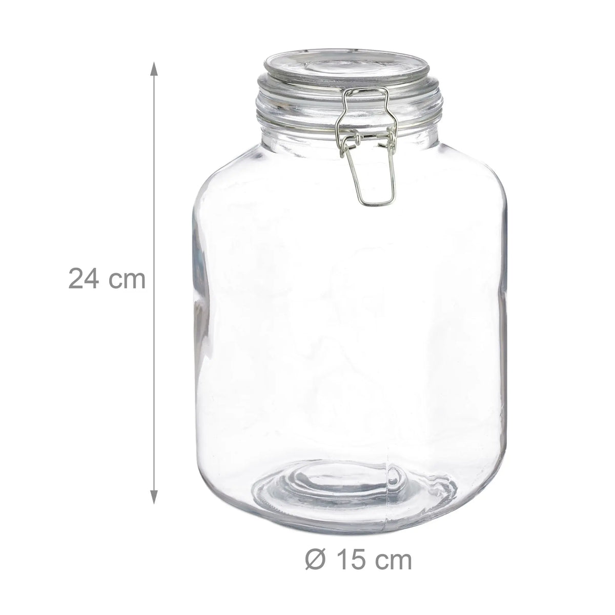 Einmachglas 3L Silber-Transparent von Relaxdays