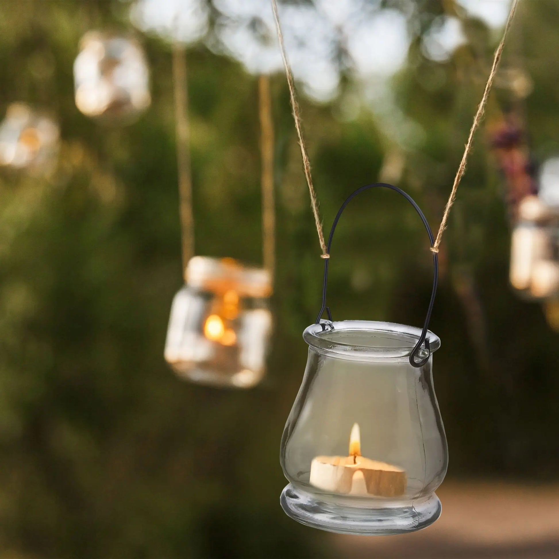 Windlicht Glas 12er-Set Schwarz-Transparent von Relaxdays