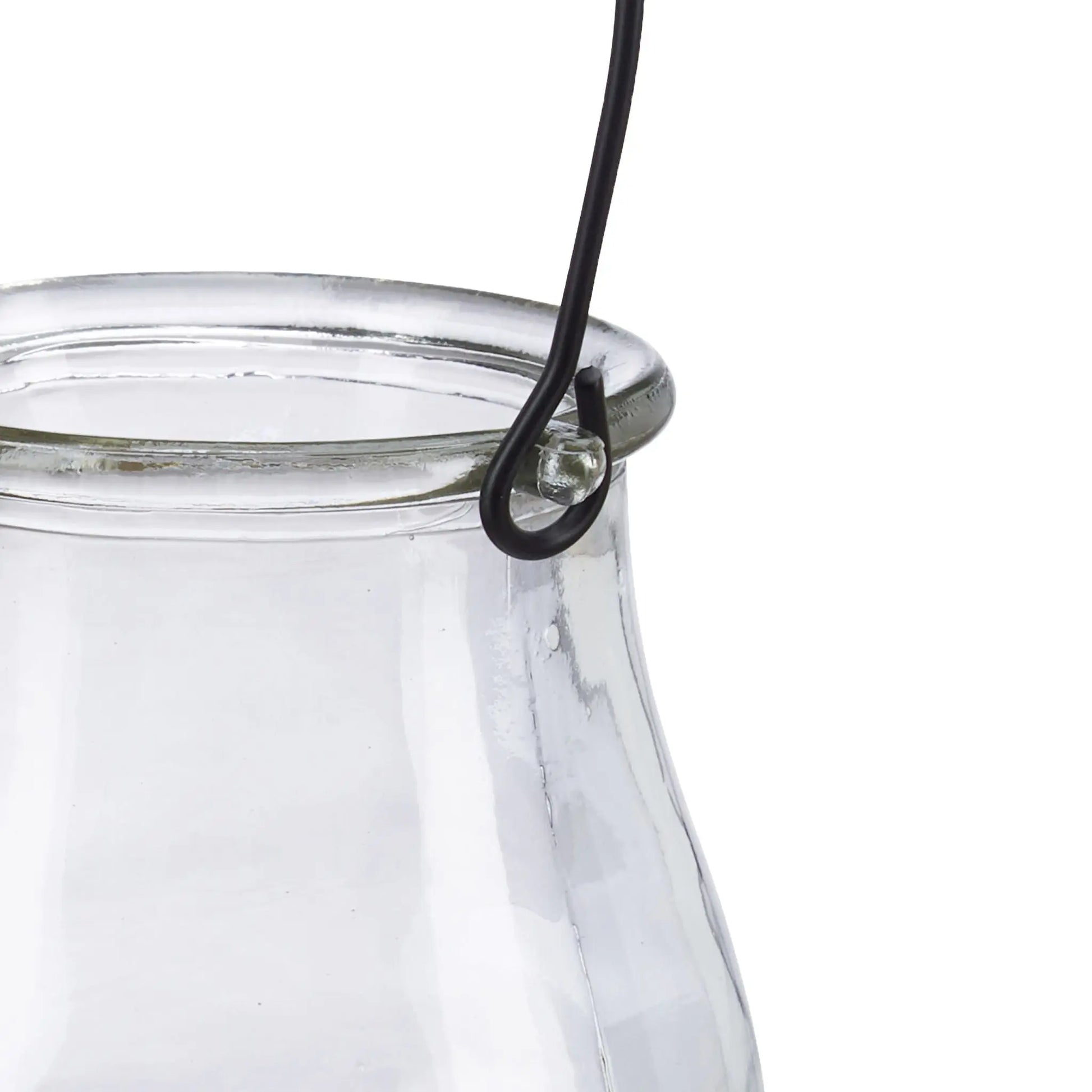 Windlicht Glas 12er-Set Schwarz-Transparent von Relaxdays