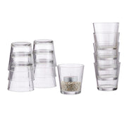 Teelichtgläser 12er-Set Transparent von Relaxdays