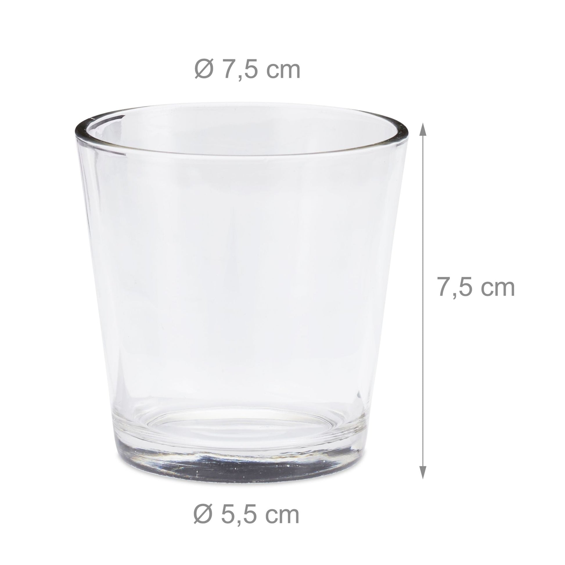 Teelichtgläser 12er-Set Transparent von Relaxdays