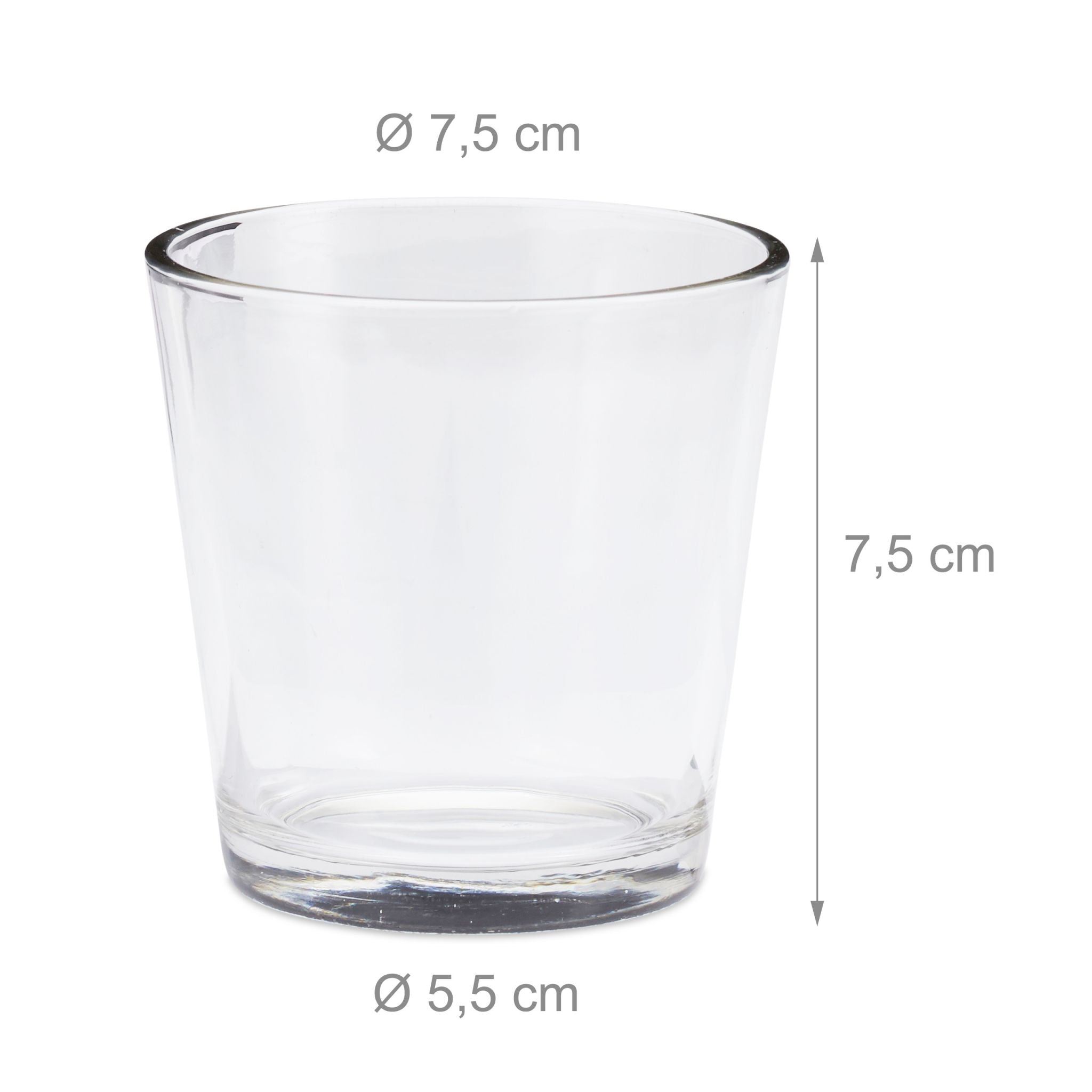 Teelichtgläser 12er-Set Transparent von Relaxdays