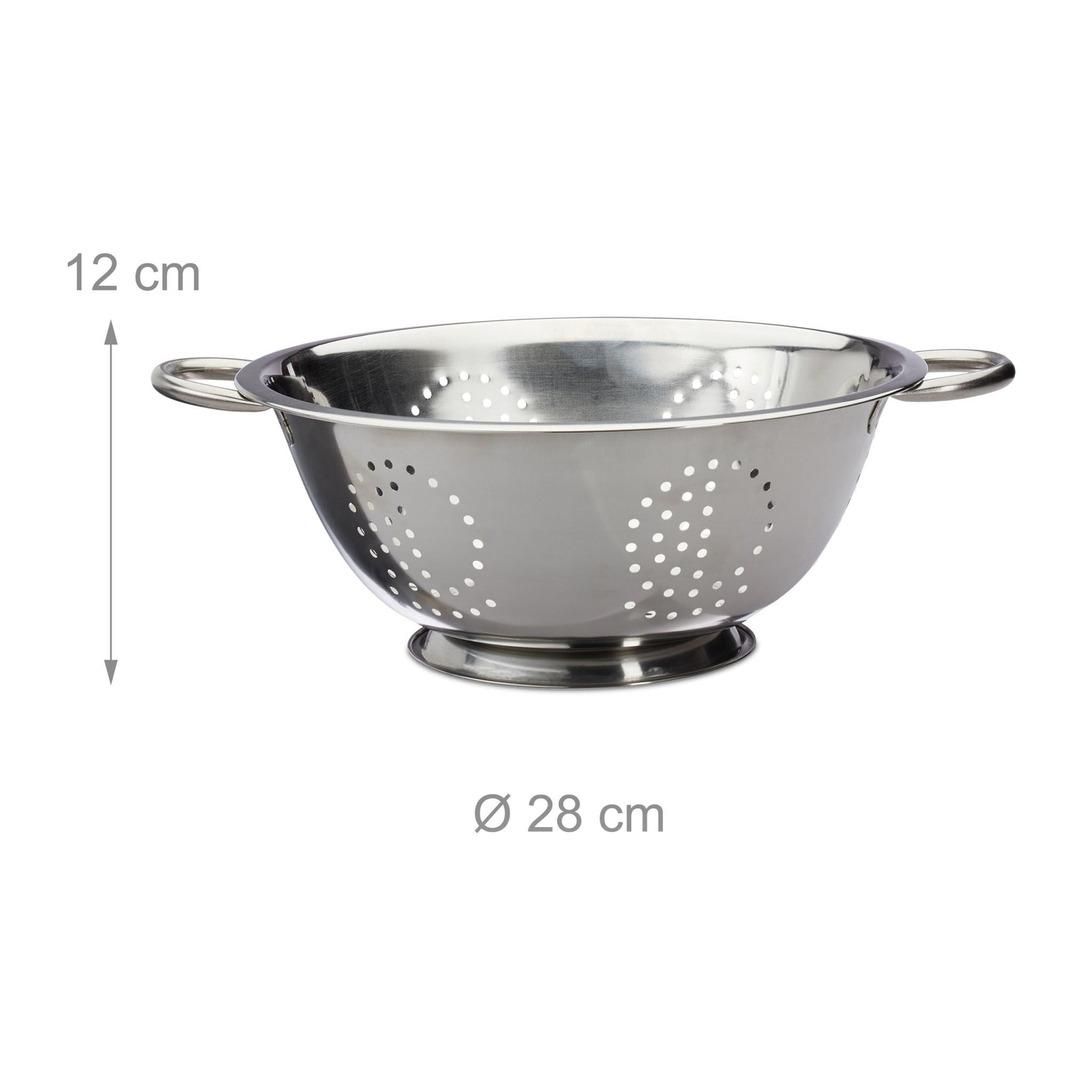 Küchensieb Edelstahl Silber von Relaxdays