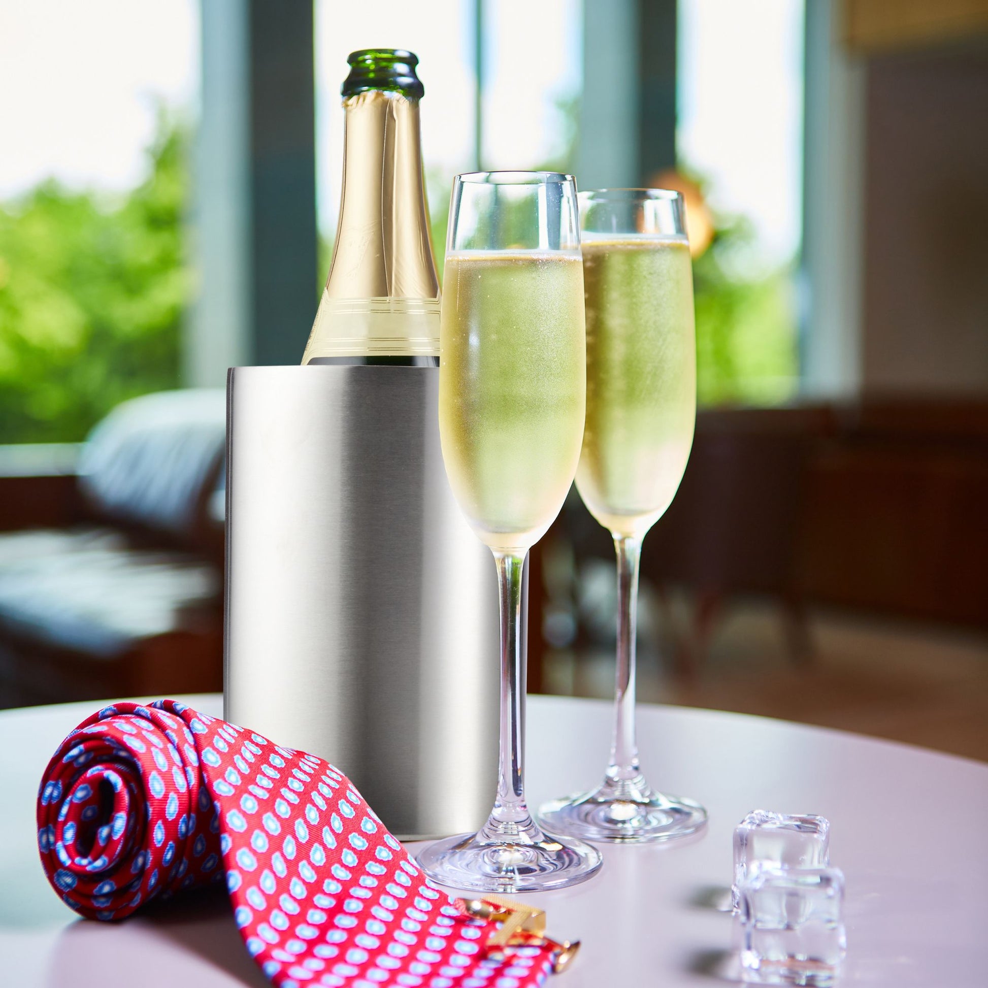 Flaschenkühler Edelstahl Silber von Relaxdays