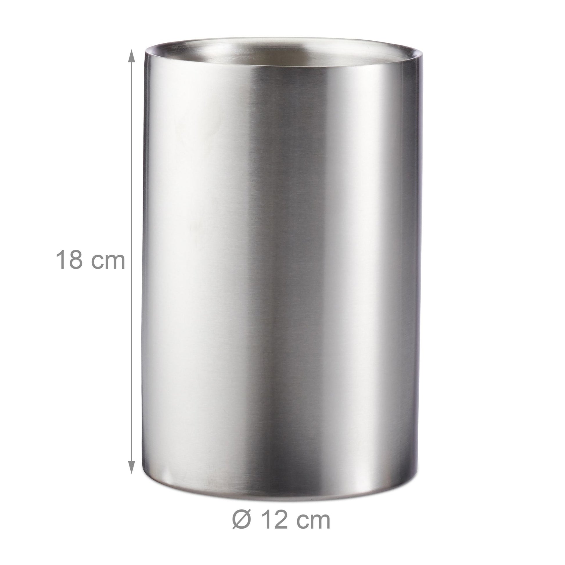 Flaschenkühler Edelstahl Silber von Relaxdays