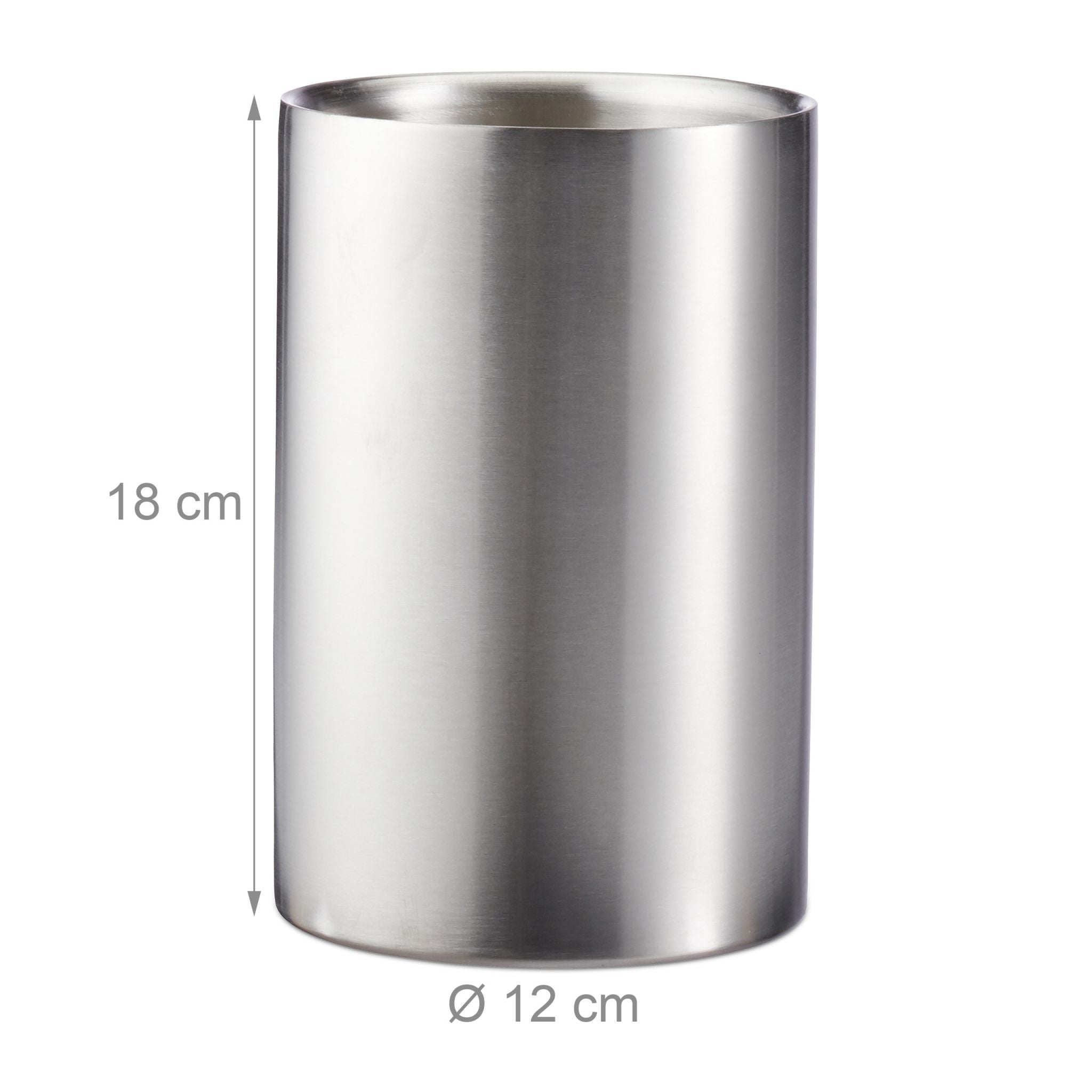 Flaschenkühler Edelstahl Silber von Relaxdays