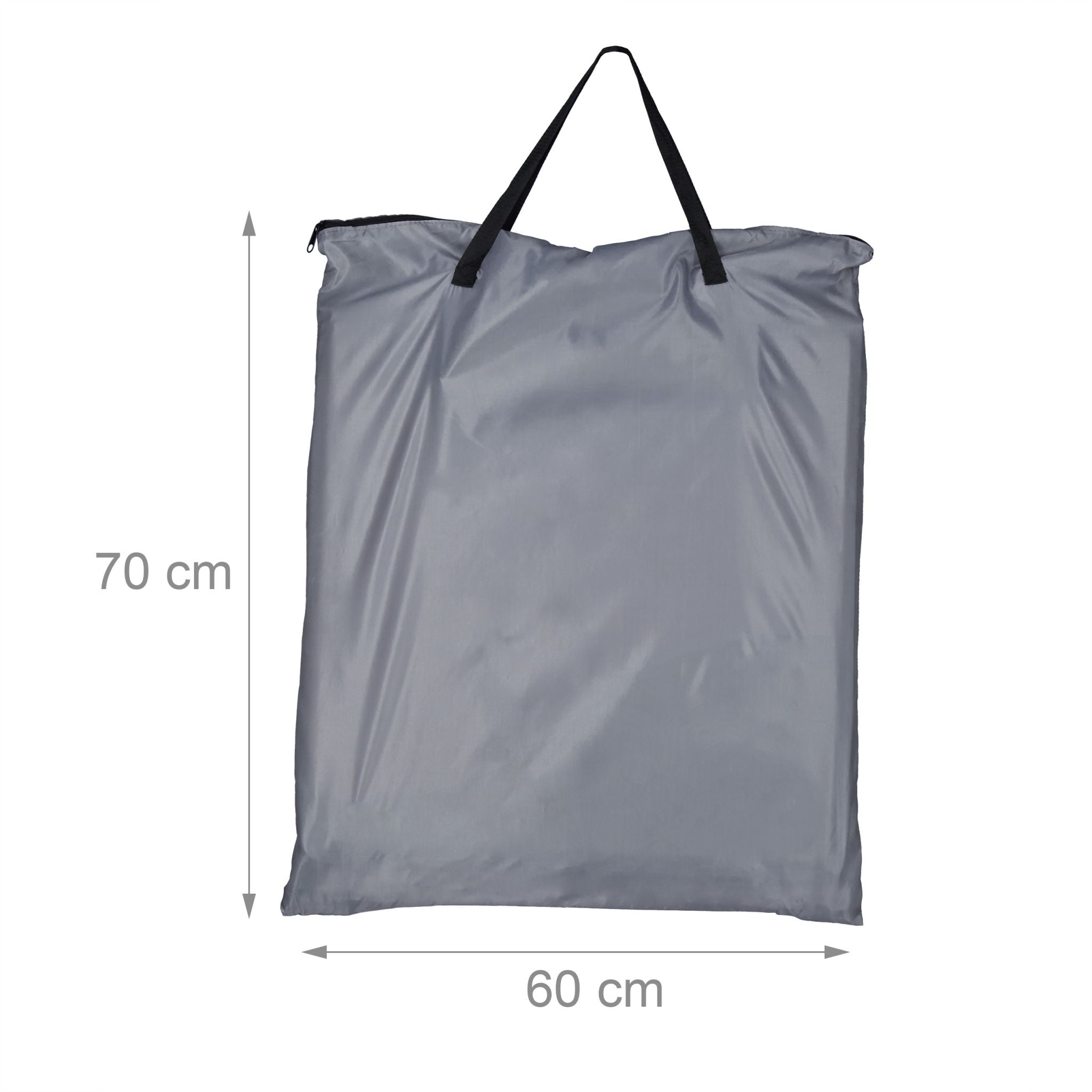 Strandmatte XXL mit Kopfkissen Schwarz-Grau