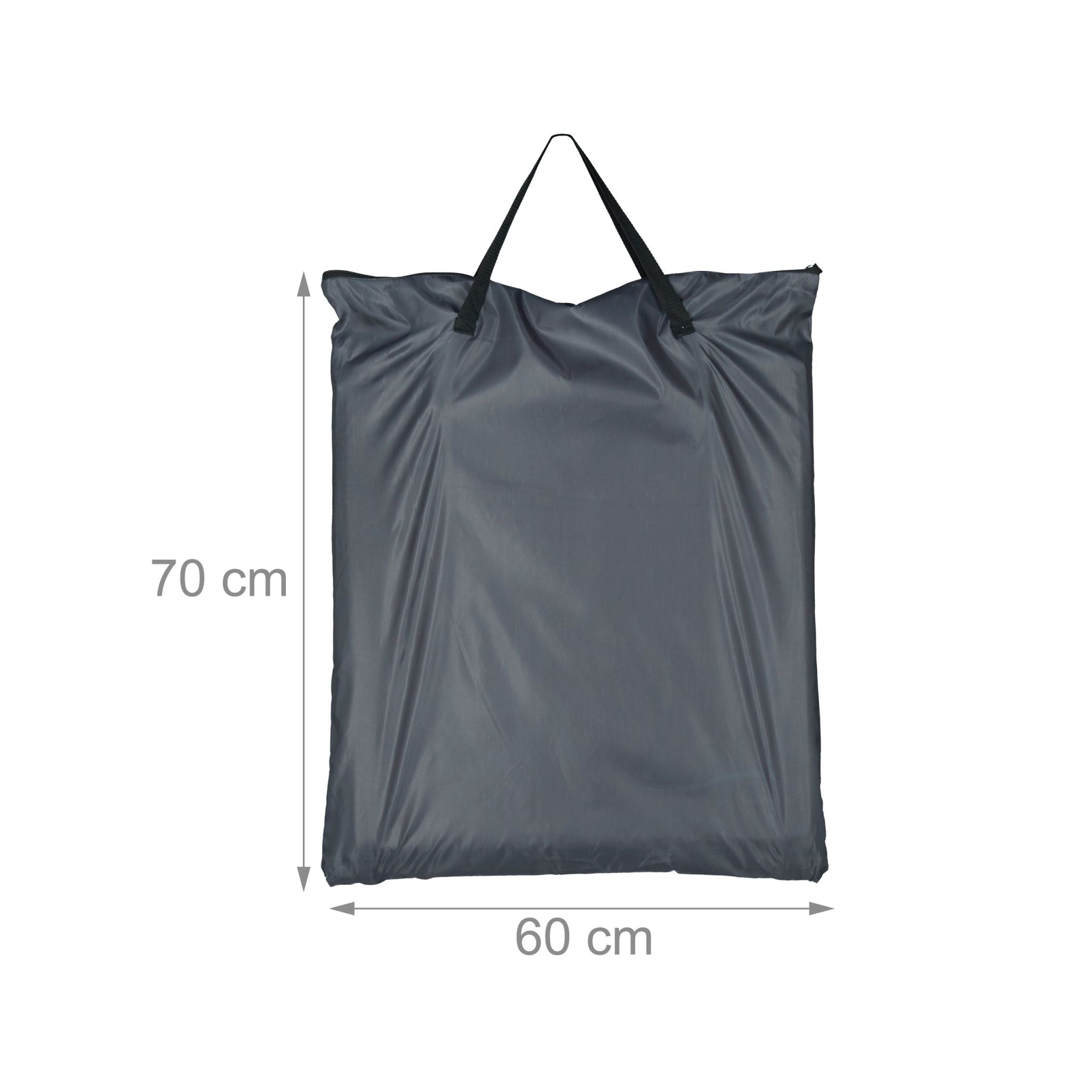 Strandmatte XXL mit Kopfkissen Anthrazit-Schwarz
