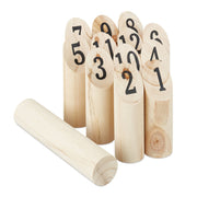 Kubb Wikingerspiel mit Tasche Hellbraun-Schwarz von Relaxdays