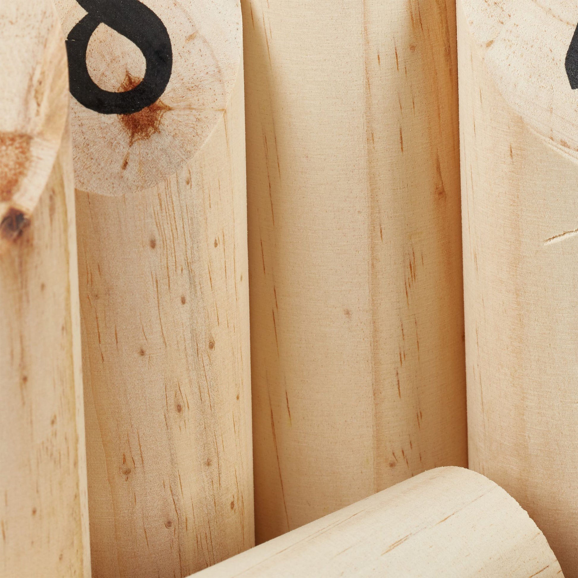 Kubb Wikingerspiel mit Tasche Hellbraun-Schwarz von Relaxdays