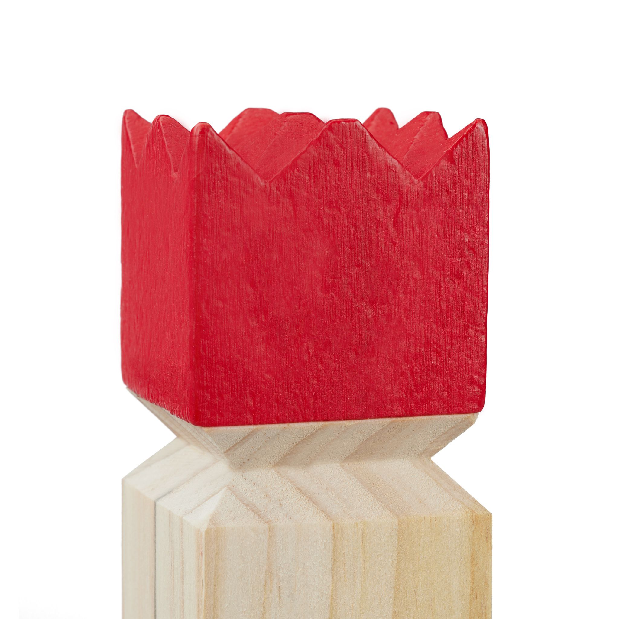 Kubb Wikingerspiel Hellbraun-Rot von Relaxdays
