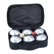 Boule Set mit 6 Kugeln Hellbraun-Schwarz-Silber von Relaxdays