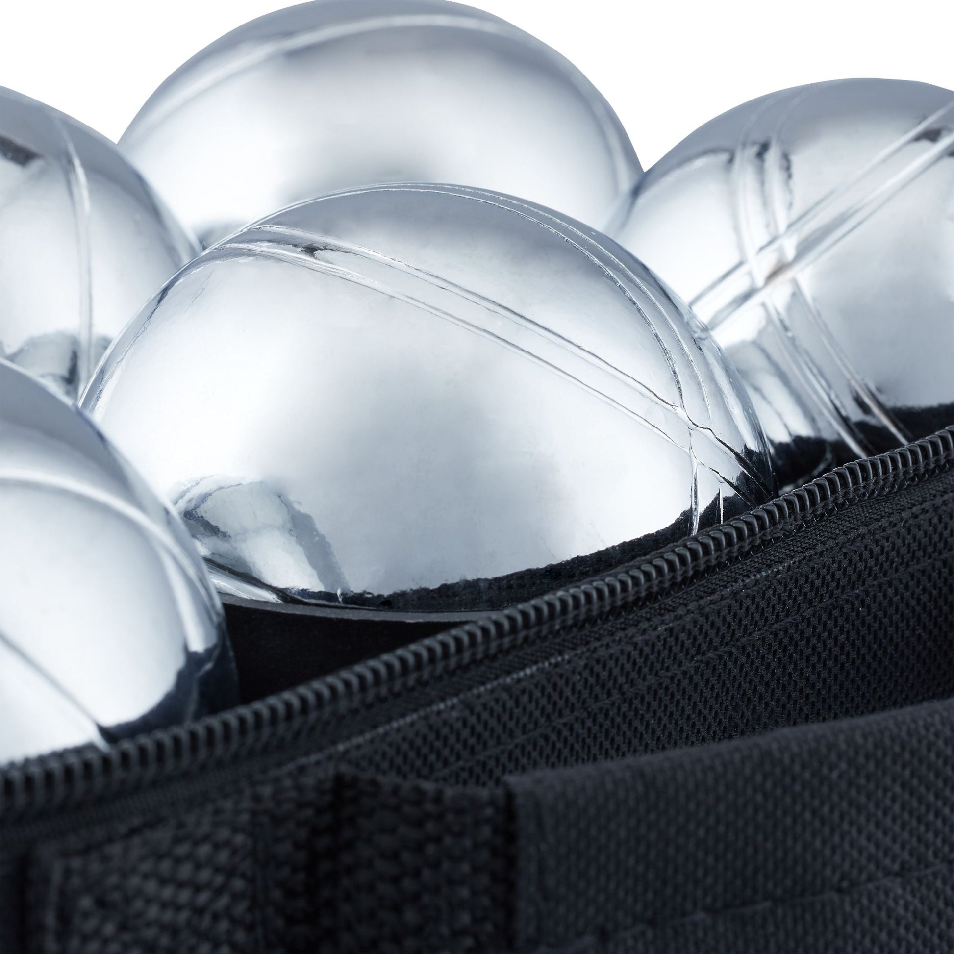 Boule Set mit 6 Kugeln Hellbraun-Schwarz-Silber von Relaxdays