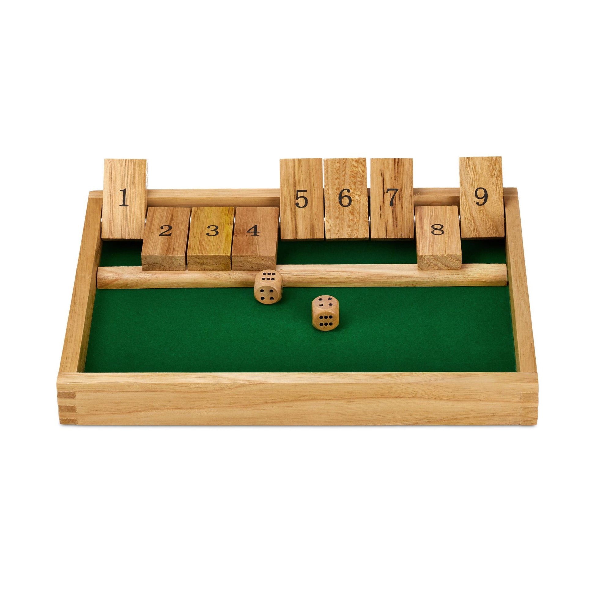 Shut The Box Dunkelgrün-Hellbraun von Relaxdays