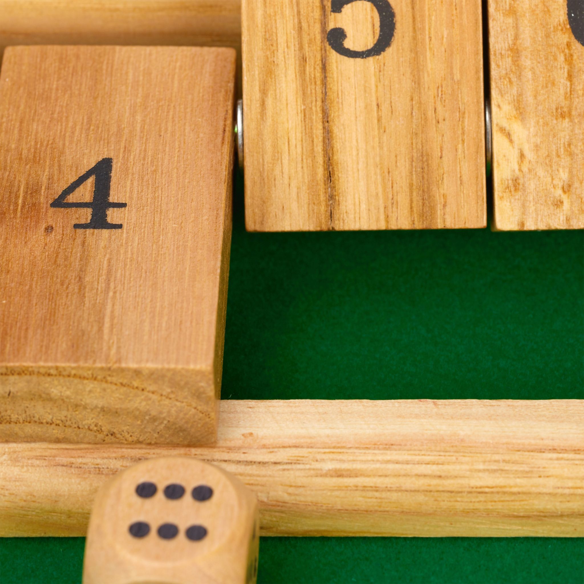 Shut The Box Dunkelgrün-Hellbraun von Relaxdays