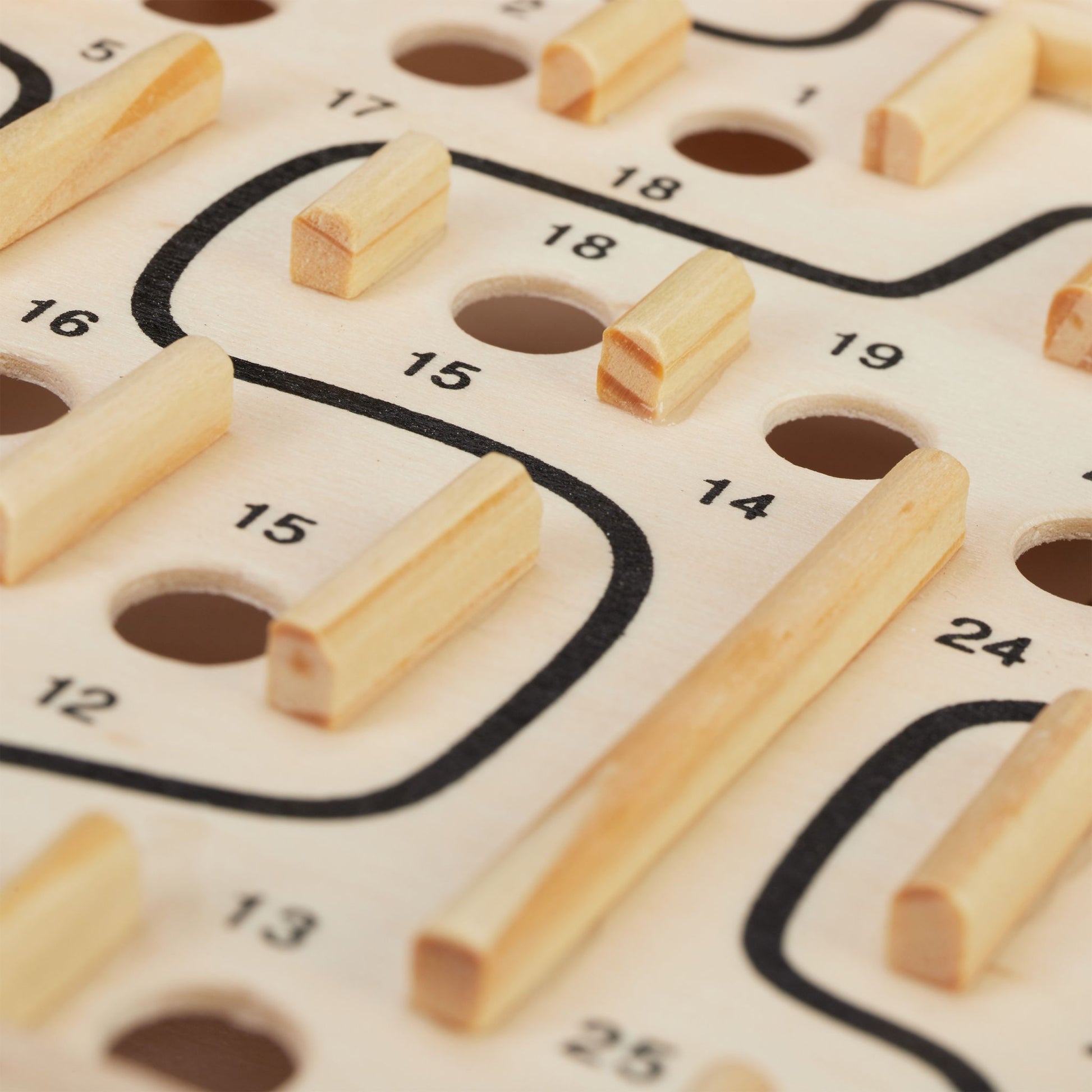 Holz Labyrinth Spiel Hellbraun-Schwarz von Relaxdays