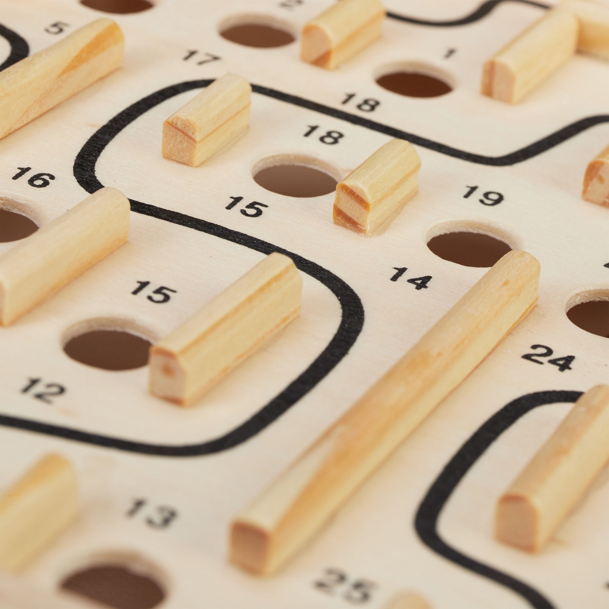 Holz Labyrinth Spiel Hellbraun-Schwarz von Relaxdays