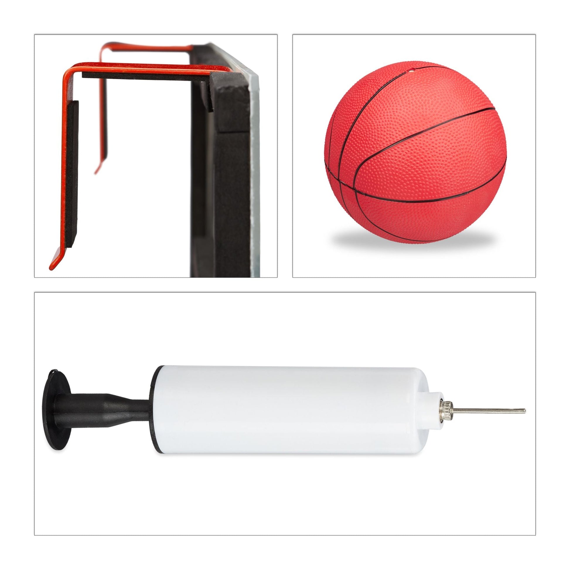 Basketballkorb fürs Zimmer Weiss-Rot von Relaxdays
