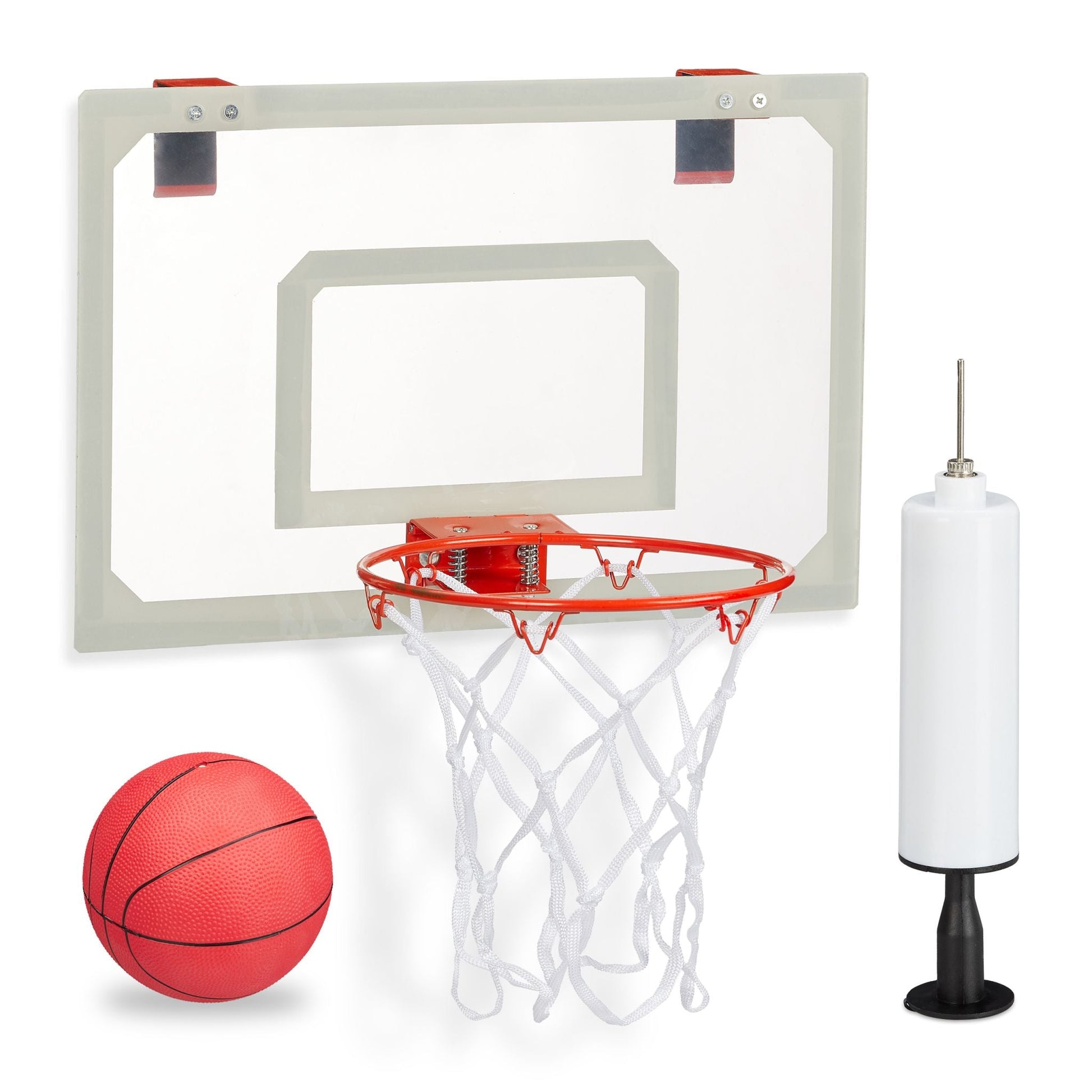 Basketballkorb fürs Zimmer Weiss-Rot von Relaxdays