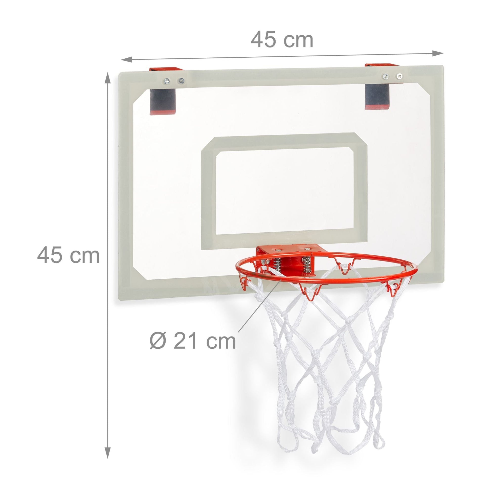 Basketballkorb fürs Zimmer Weiss-Rot von Relaxdays