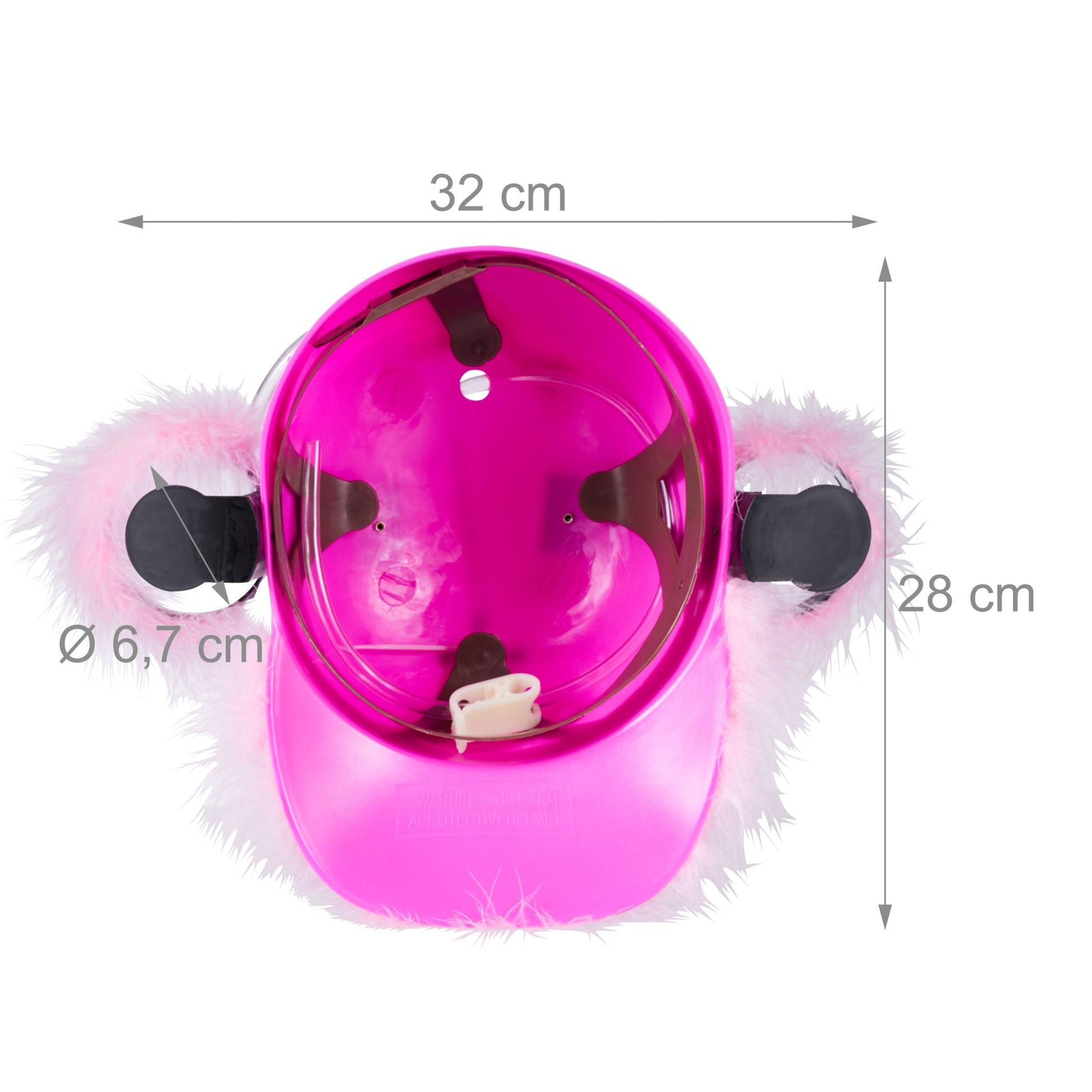Bierhelm Pink Pink-Rosa-Transparent von Relaxdays
