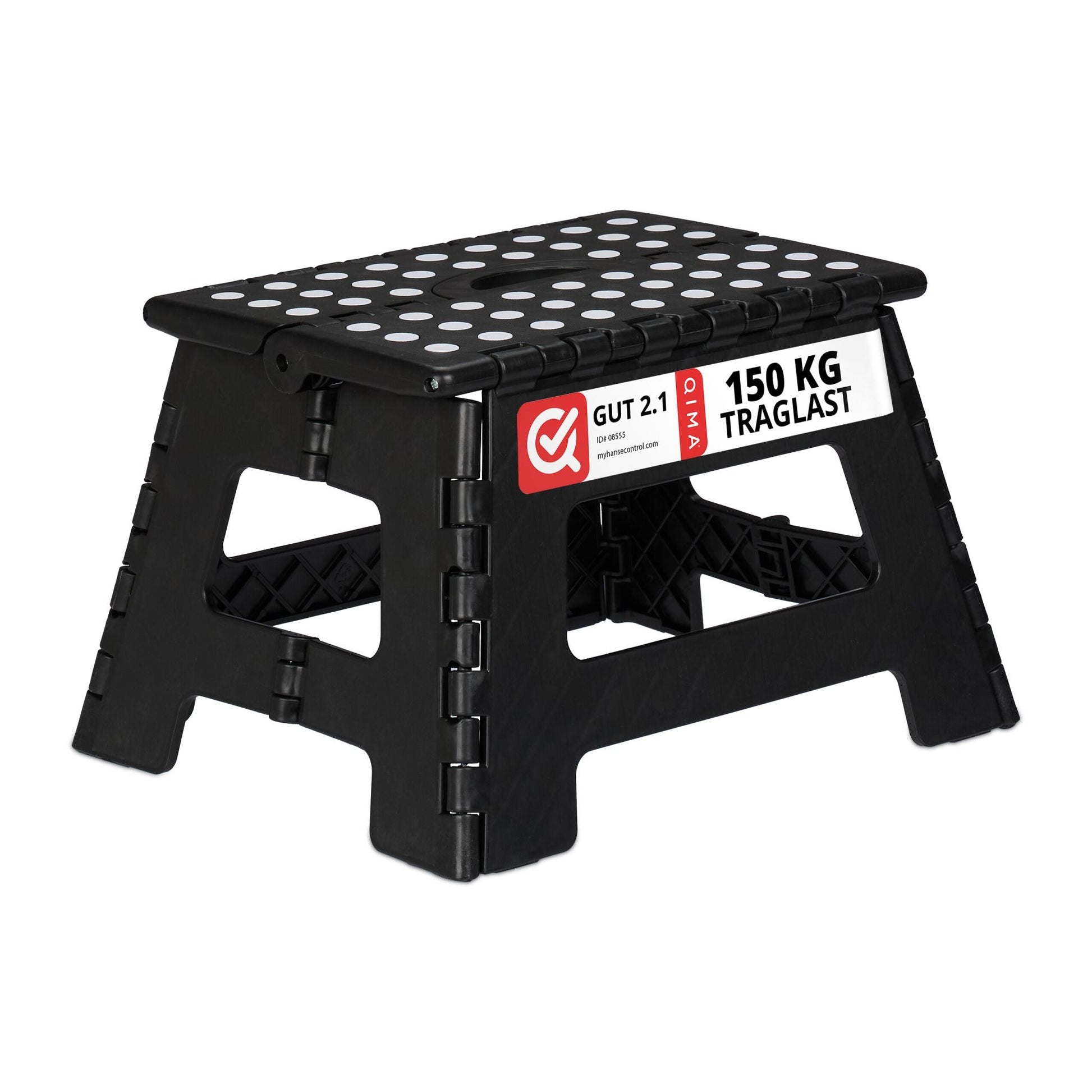 Klapphocker faltbar M Weiss-Schwarz von Relaxdays