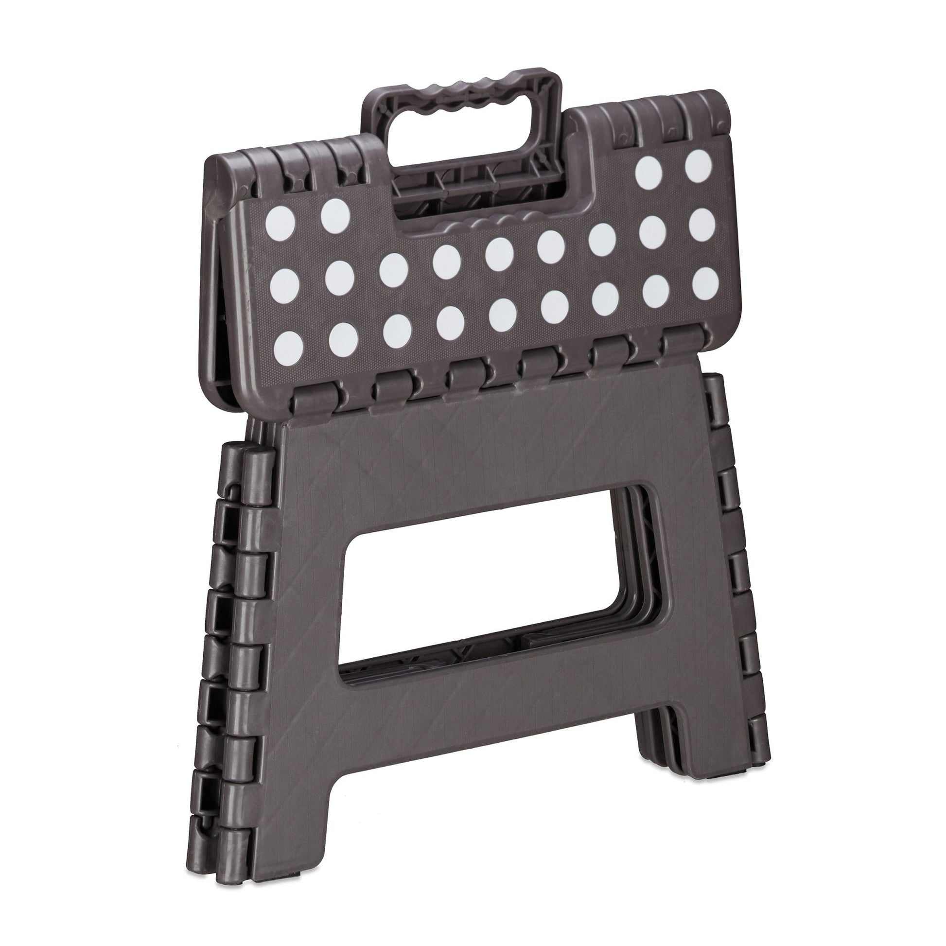 Klapphocker faltbar M Anthrazit-Weiss von Relaxdays
