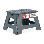 Klapphocker faltbar M Anthrazit-Weiss von Relaxdays