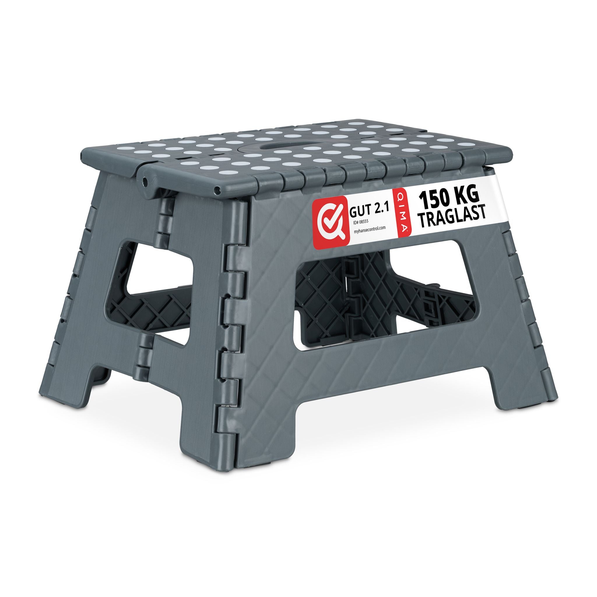 Klapphocker faltbar M Anthrazit-Weiss von Relaxdays