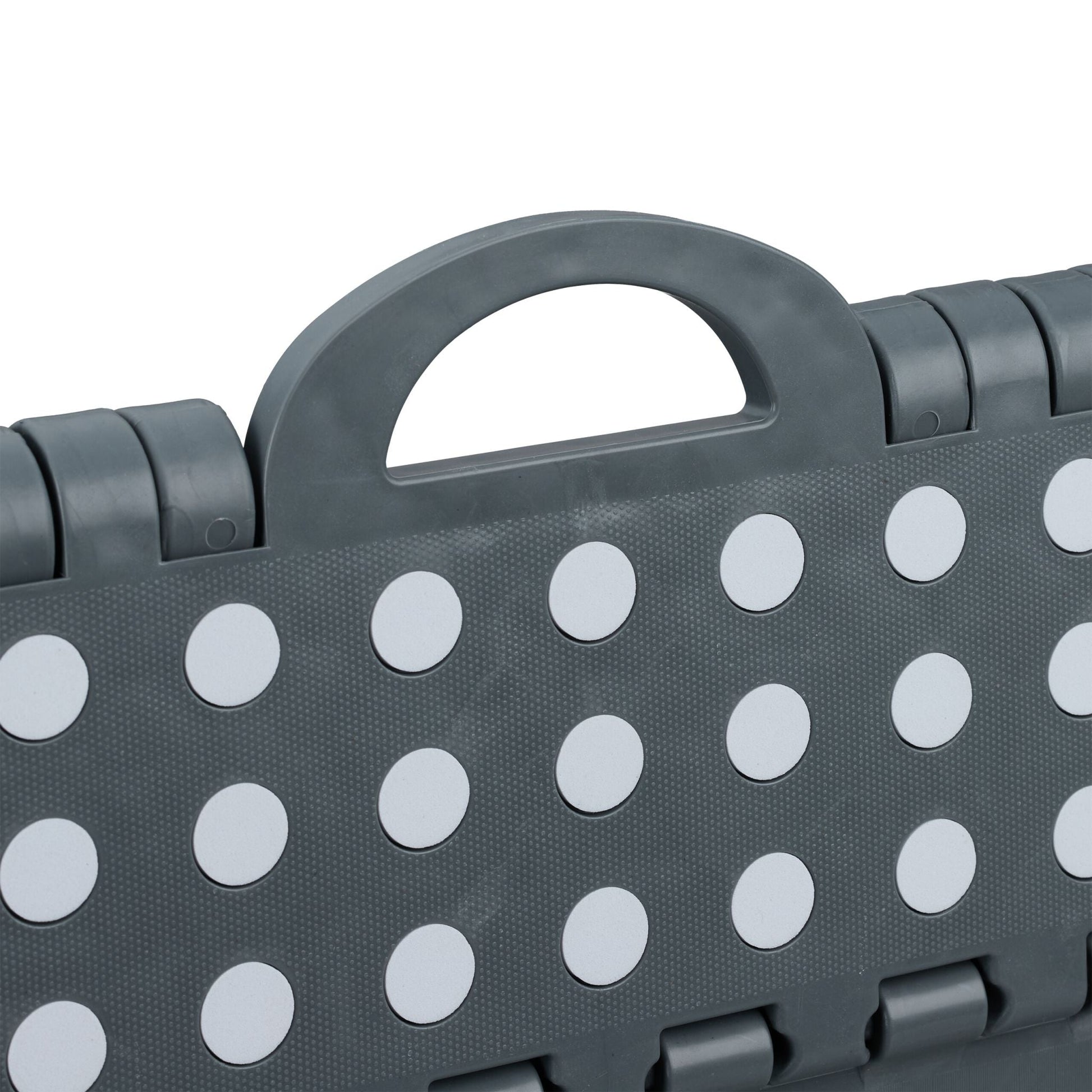 Klapphocker faltbar M Anthrazit-Weiss von Relaxdays