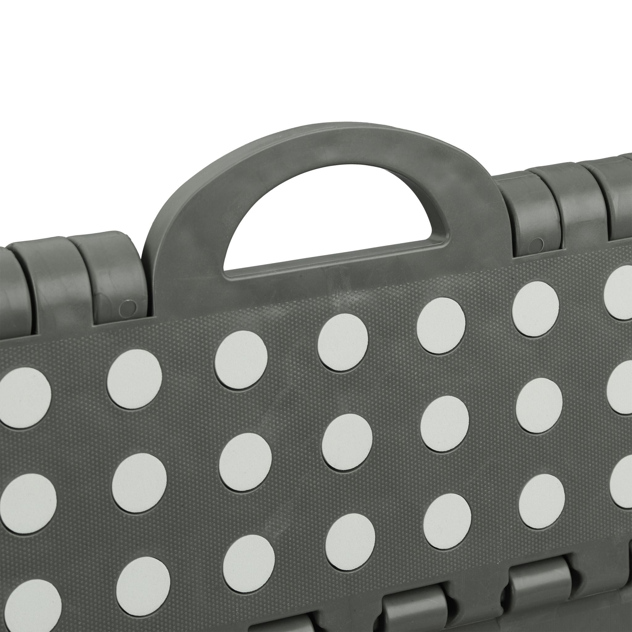 Klapphocker faltbar M Weiss-Grau von Relaxdays
