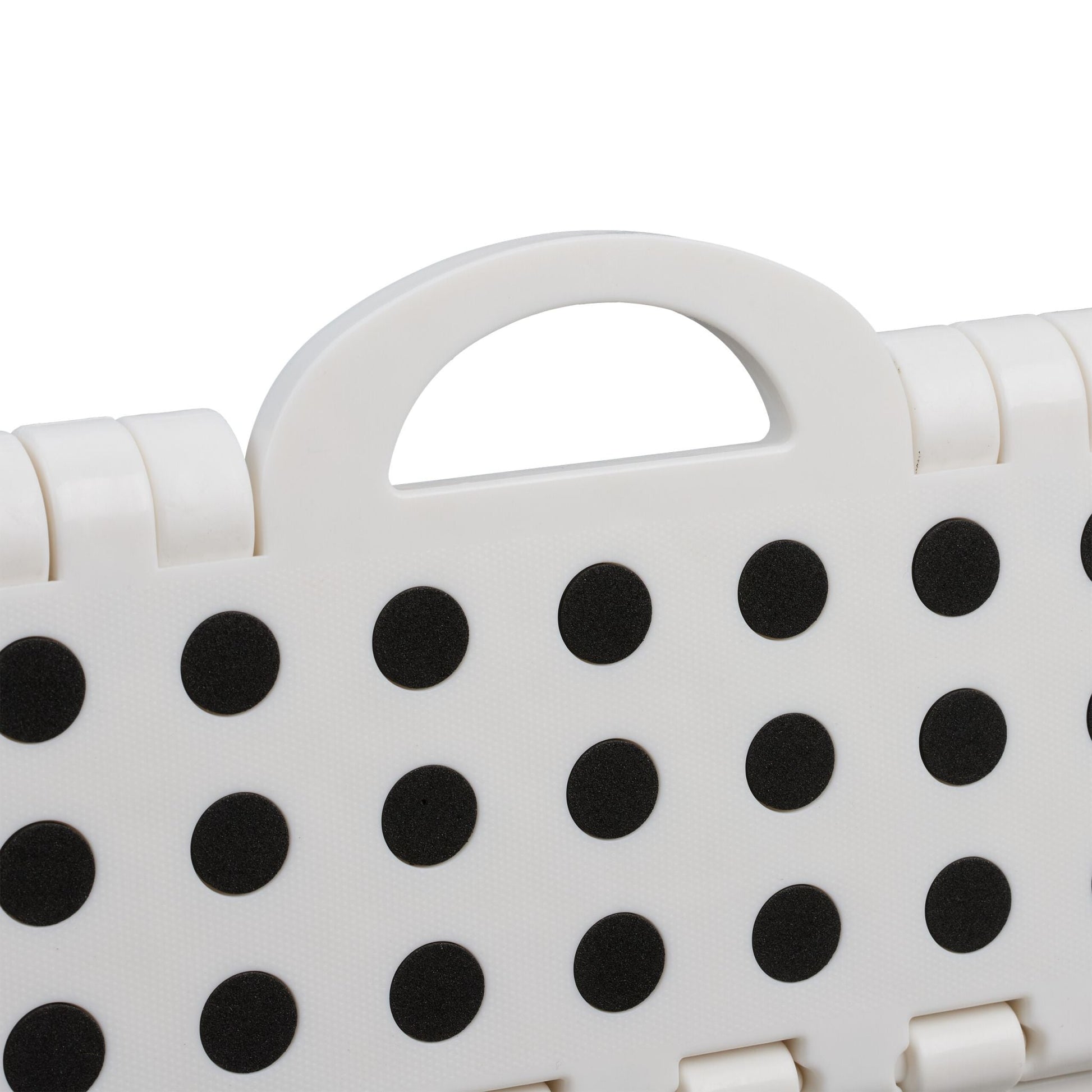 Klapphocker faltbar L Weiss-Schwarz von Relaxdays