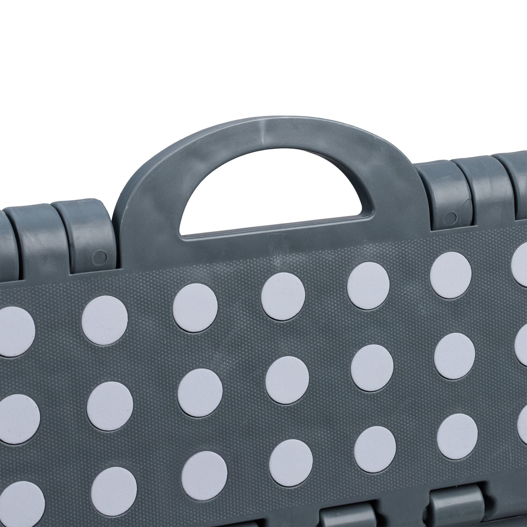 Klapphocker faltbar L Anthrazit-Weiss von Relaxdays